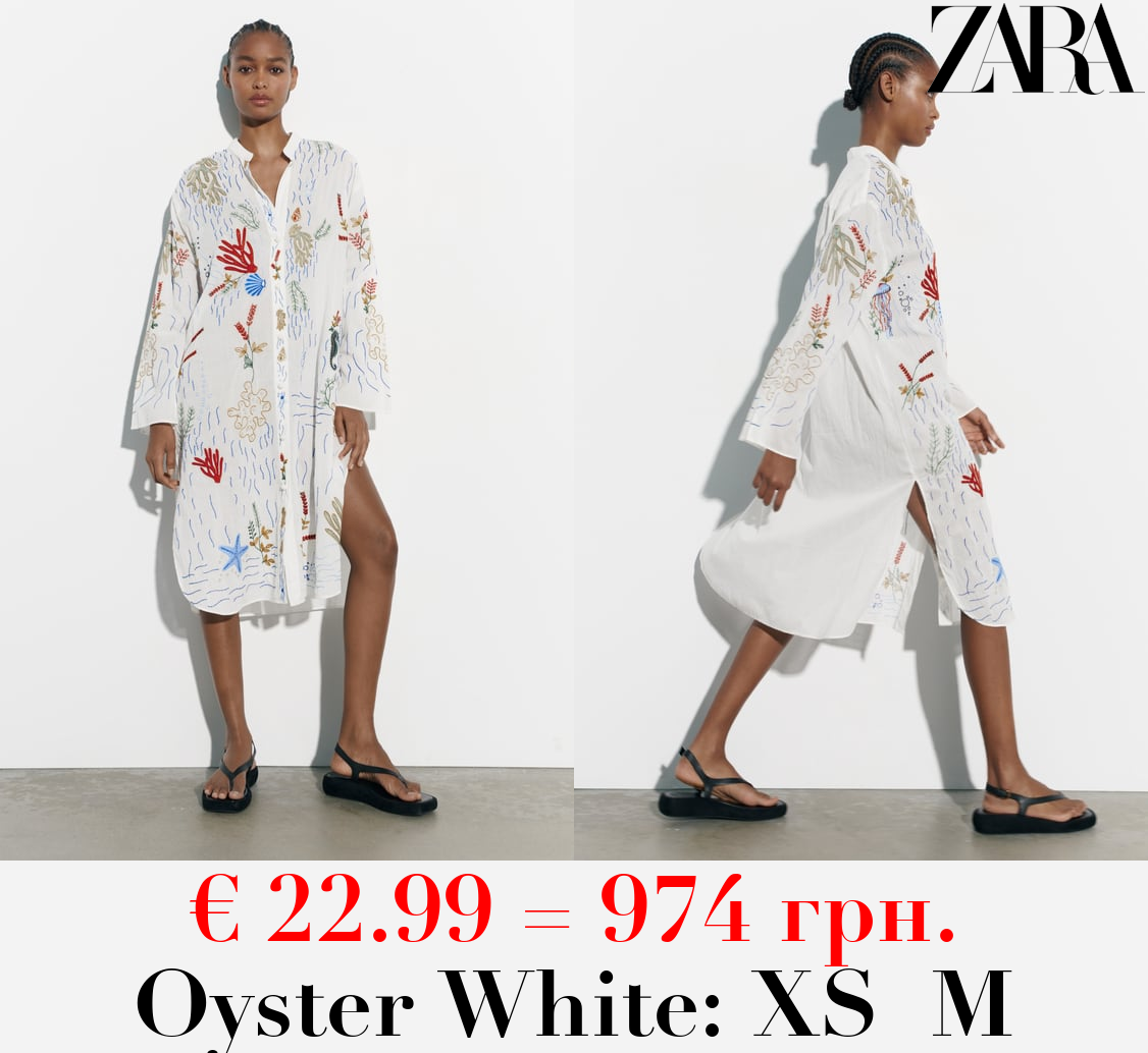 LONG EMBROIDERED BLOUSE