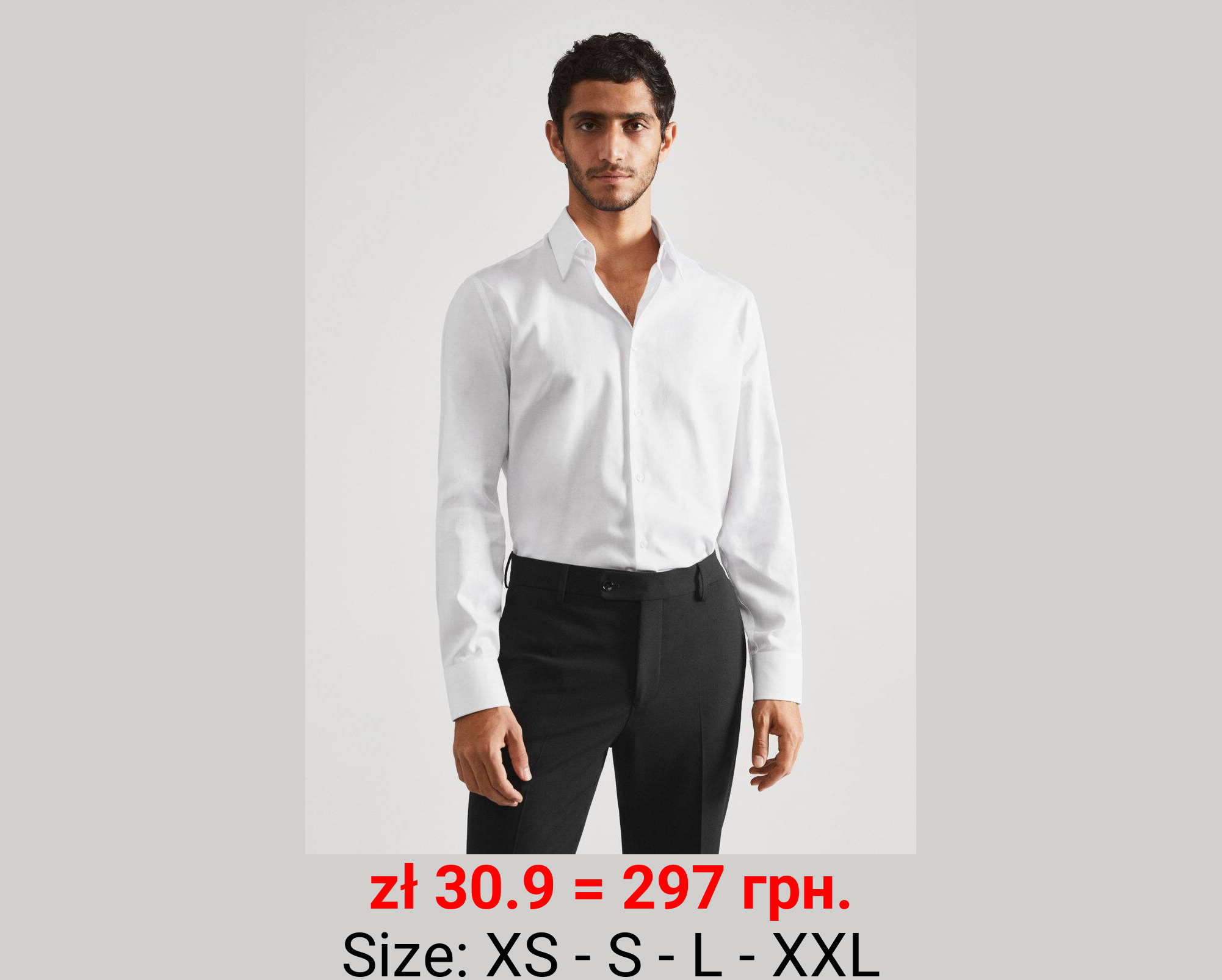 Camisa traje regular fit algodón