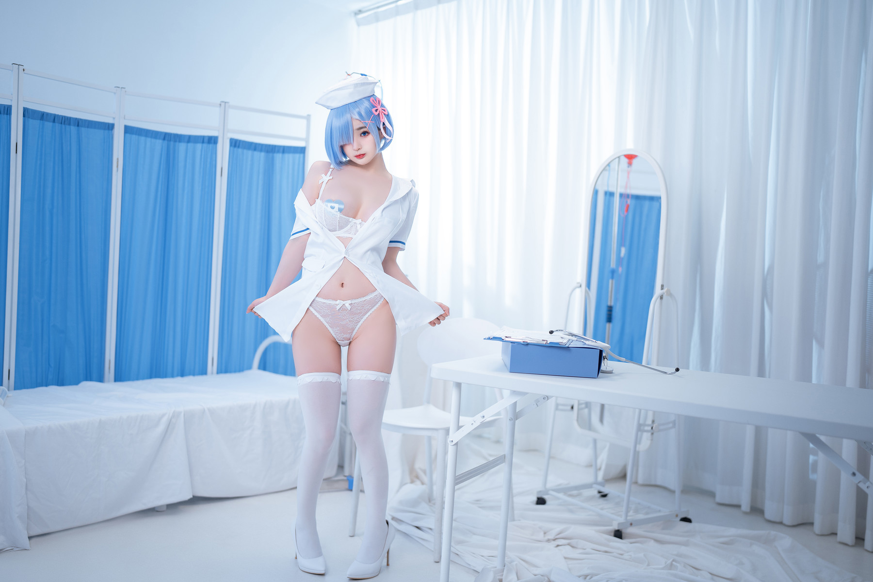 桜井宁宁 Cosplay 雷姆护士 Nurse Rem 16
