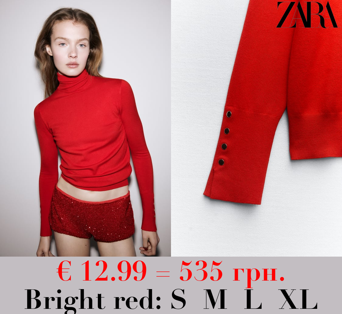 BASIC HIGH NECK KNIT SWEATER