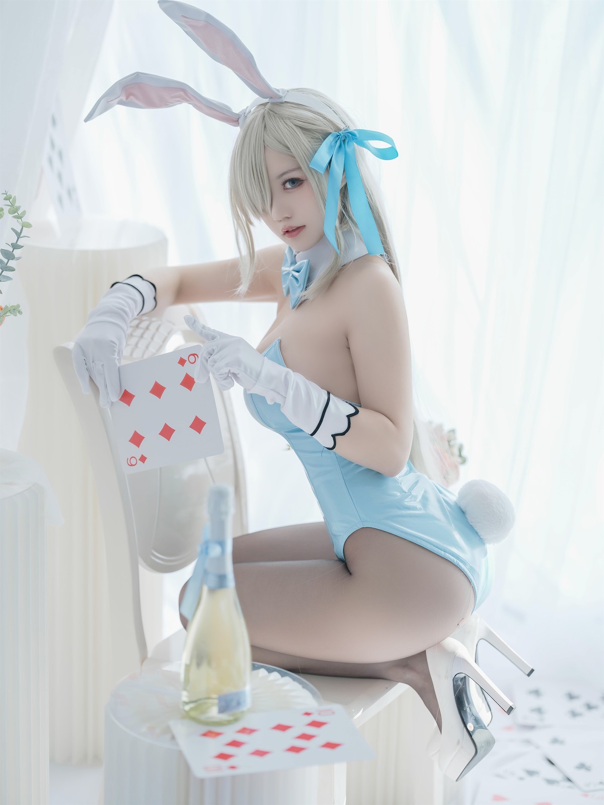 Cosplay 小仓千代w 明日奈 兔女郎 20