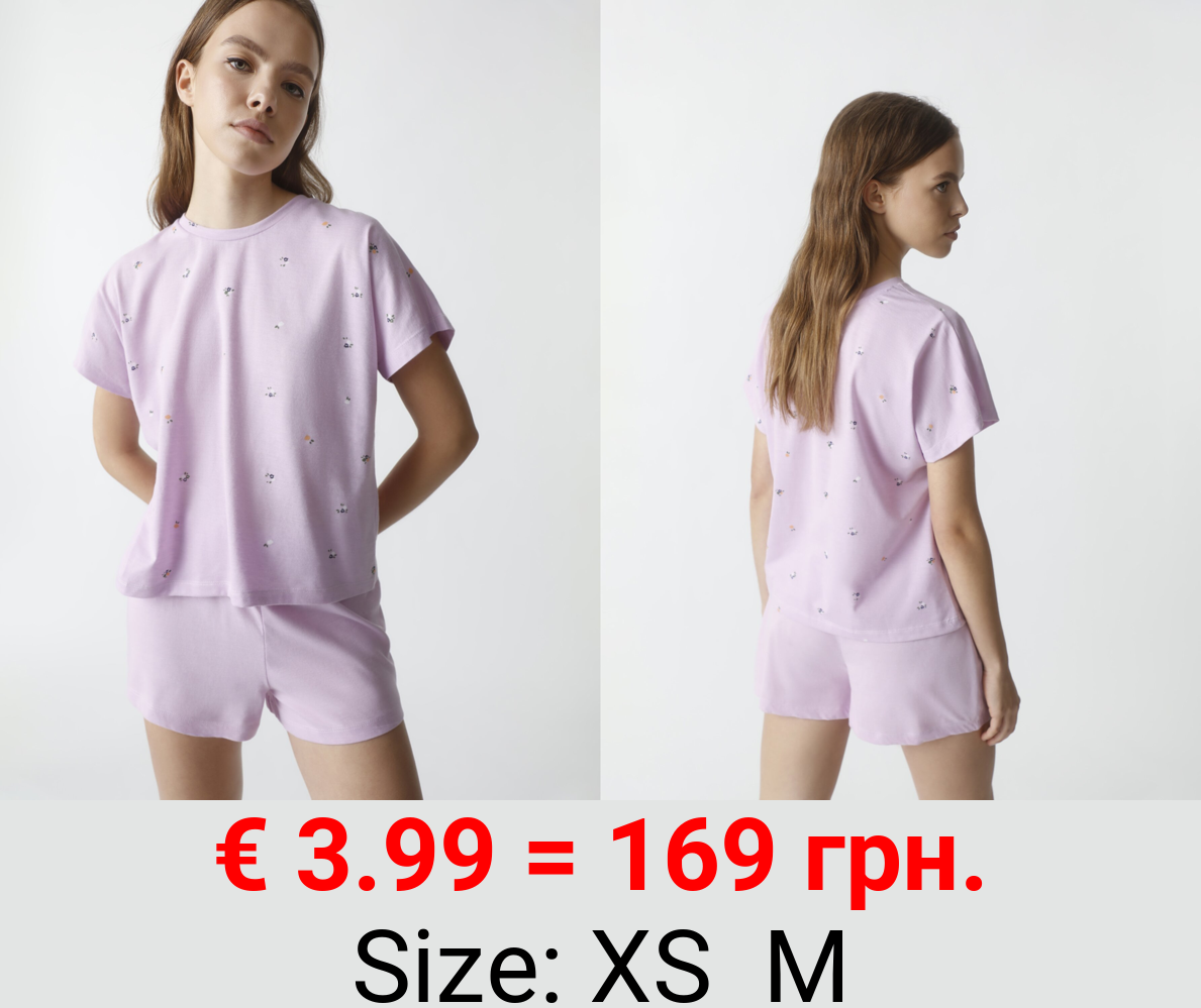 Short printed pyjamas