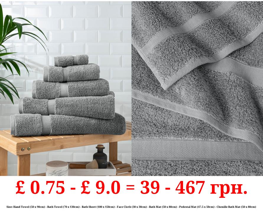 Steel Super Soft Cotton Towel & Bath Mat Range