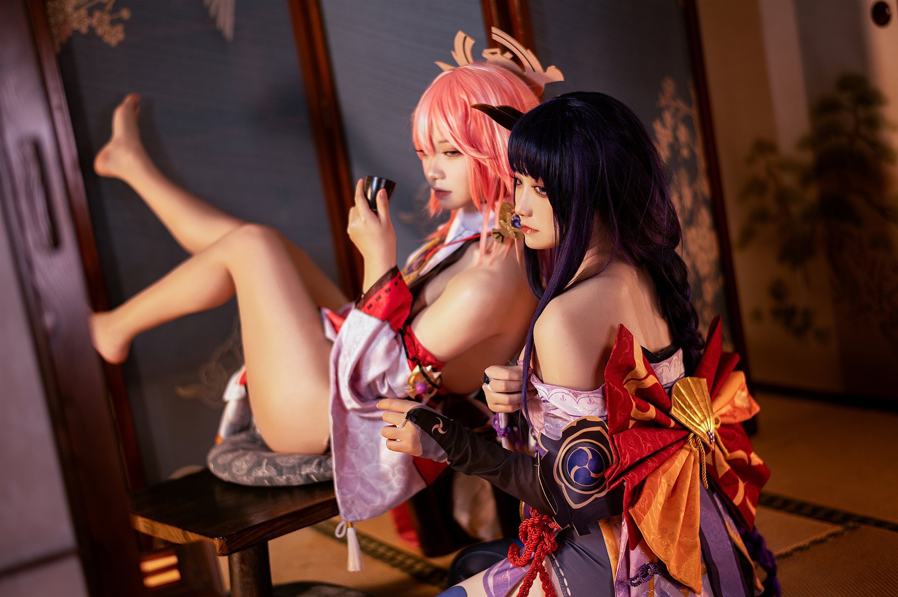 Cosplay 伊喵君 景三 八重 雷神 双倍快乐 47