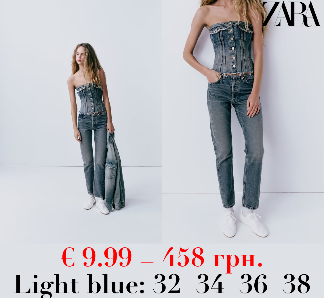 TRF STRAIGHT-LEG MID-RISE JEANS