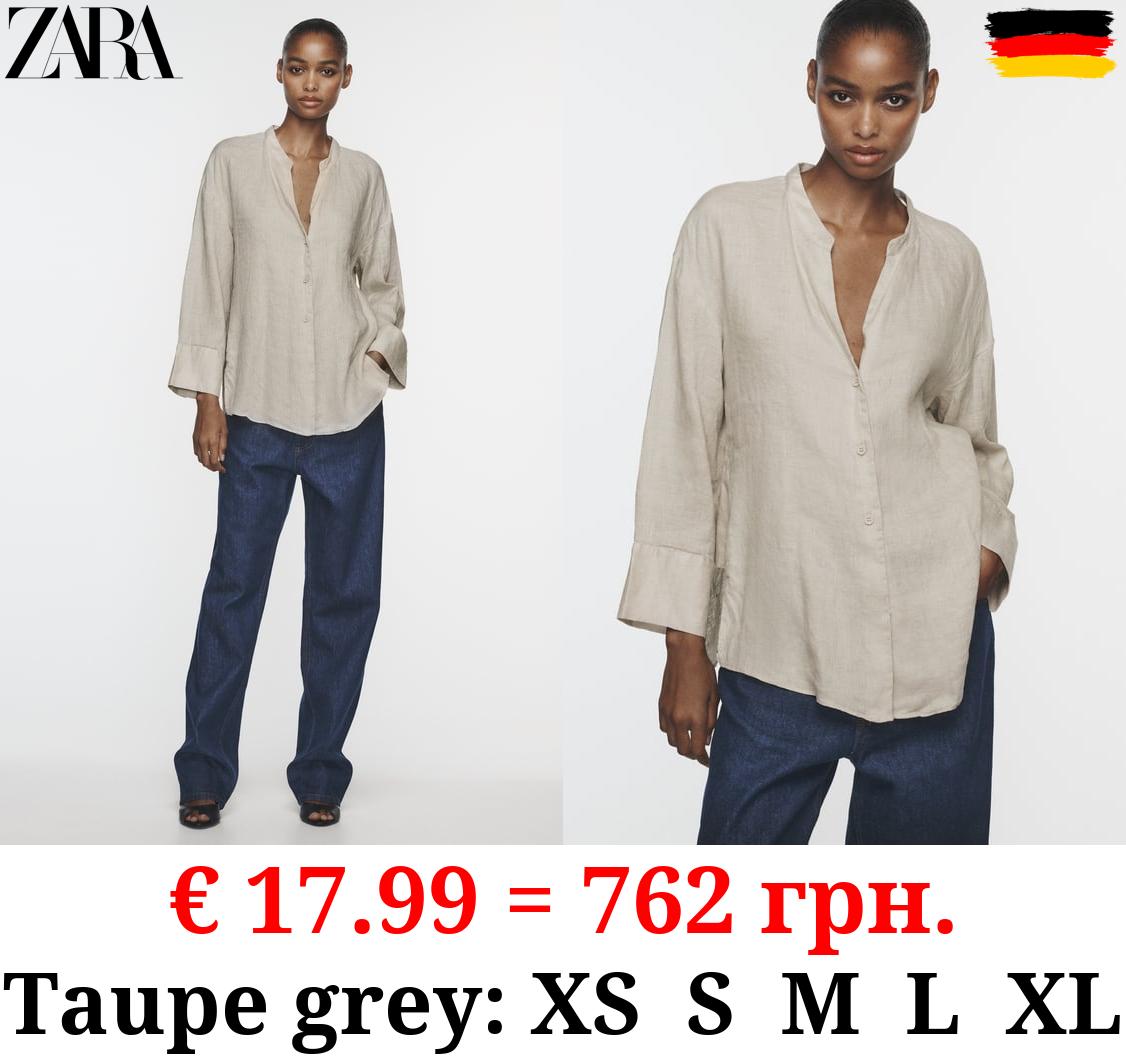 ASYMMETRIC LINEN SHIRT