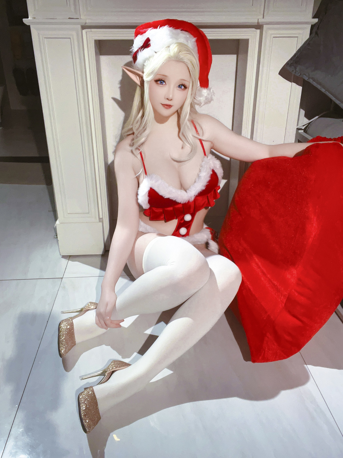 Cosplay 星之迟迟Hoshilily 圣诞精灵篇B 圣诞老人 Set.02 47