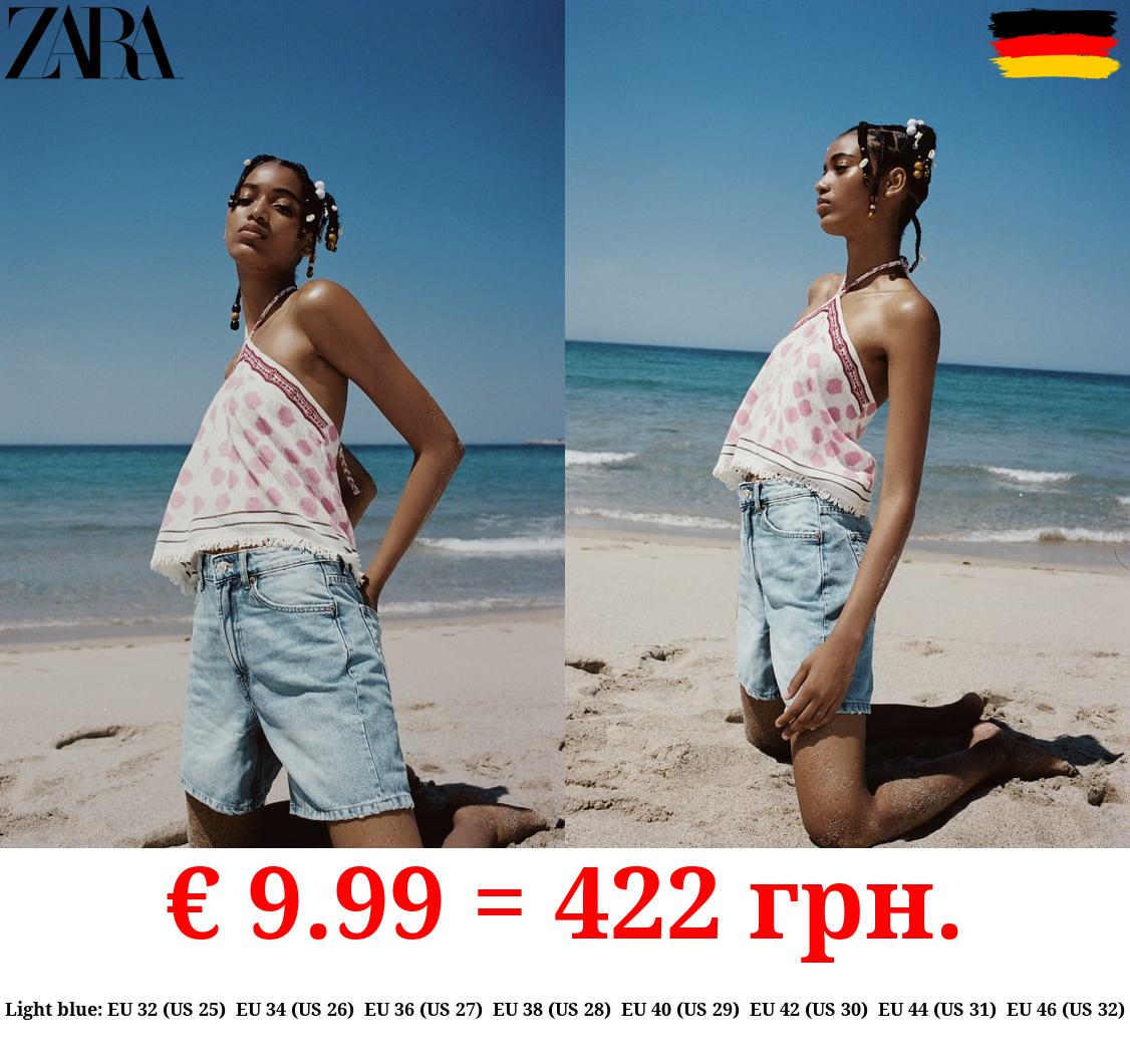 TRF REGULAR FIT MID-RISE BERMUDA SHORTS