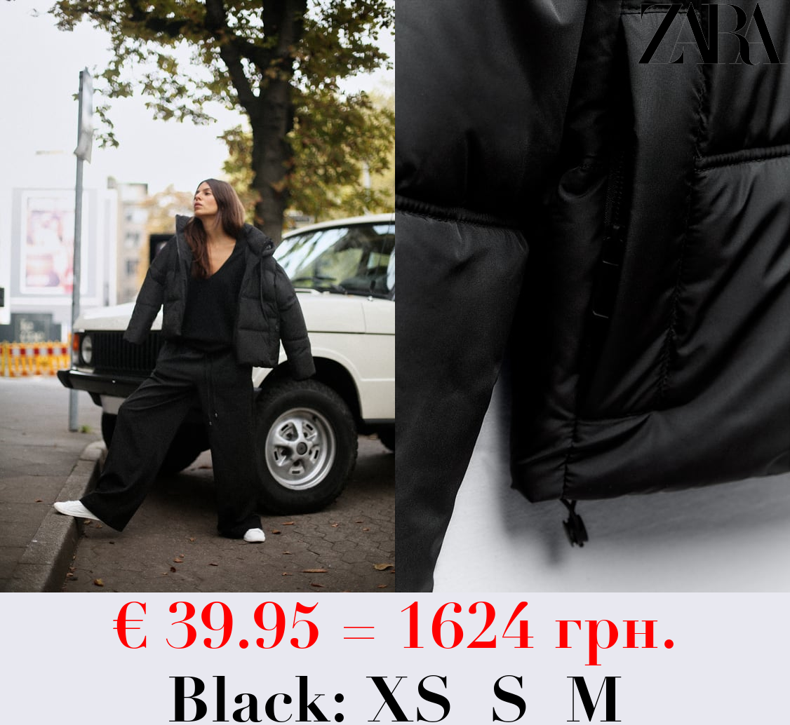 WATER AND WIND PROTECTION CROPPED PUFFER ANORAK