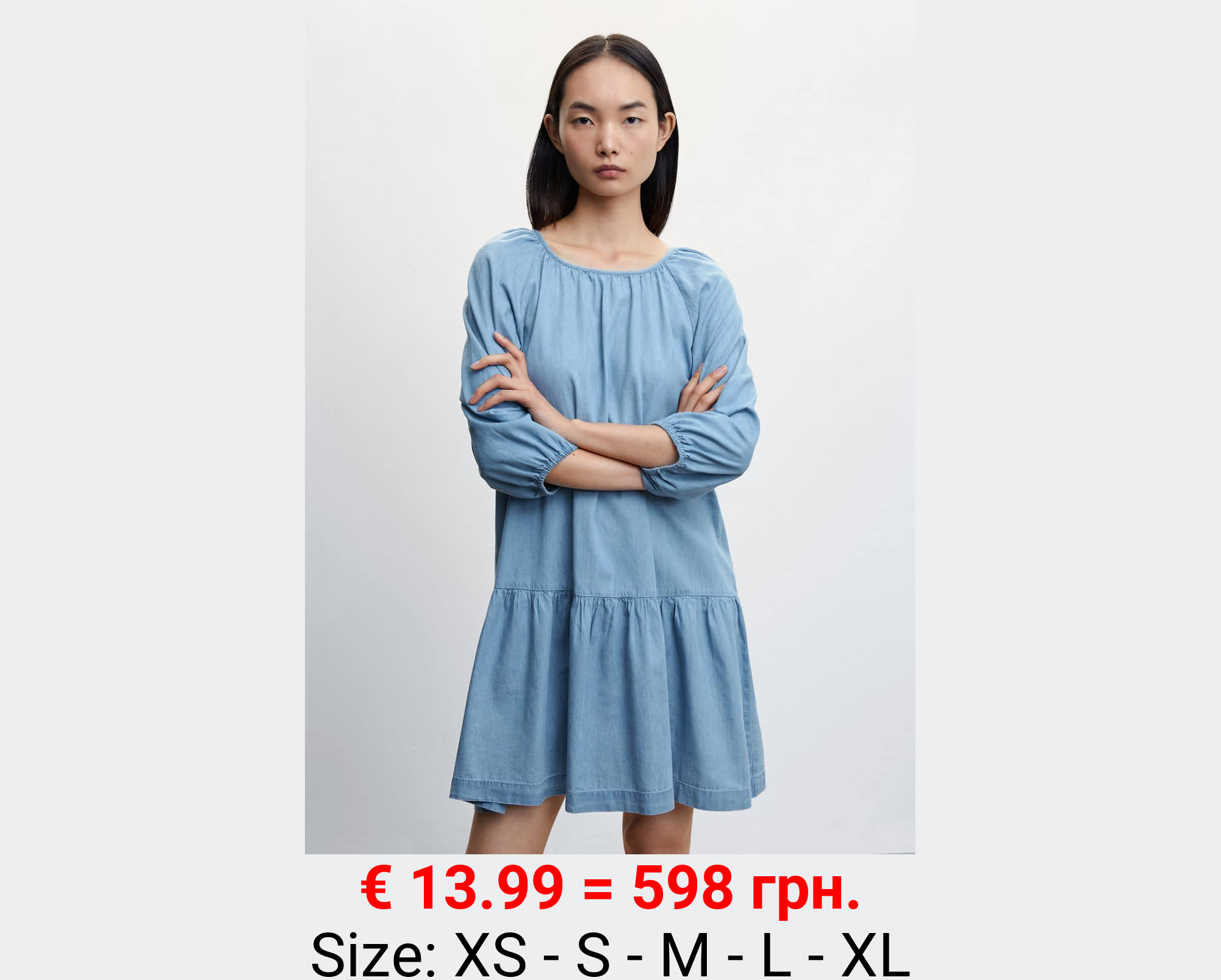 Vestido corto tencel