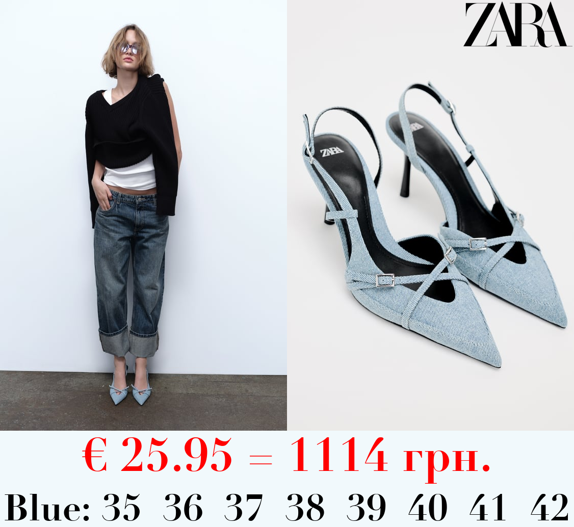 DENIM HIGH-HEEL SHOES