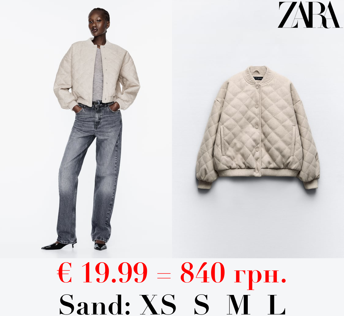 SOFT QUILTED BOMBER JACKET