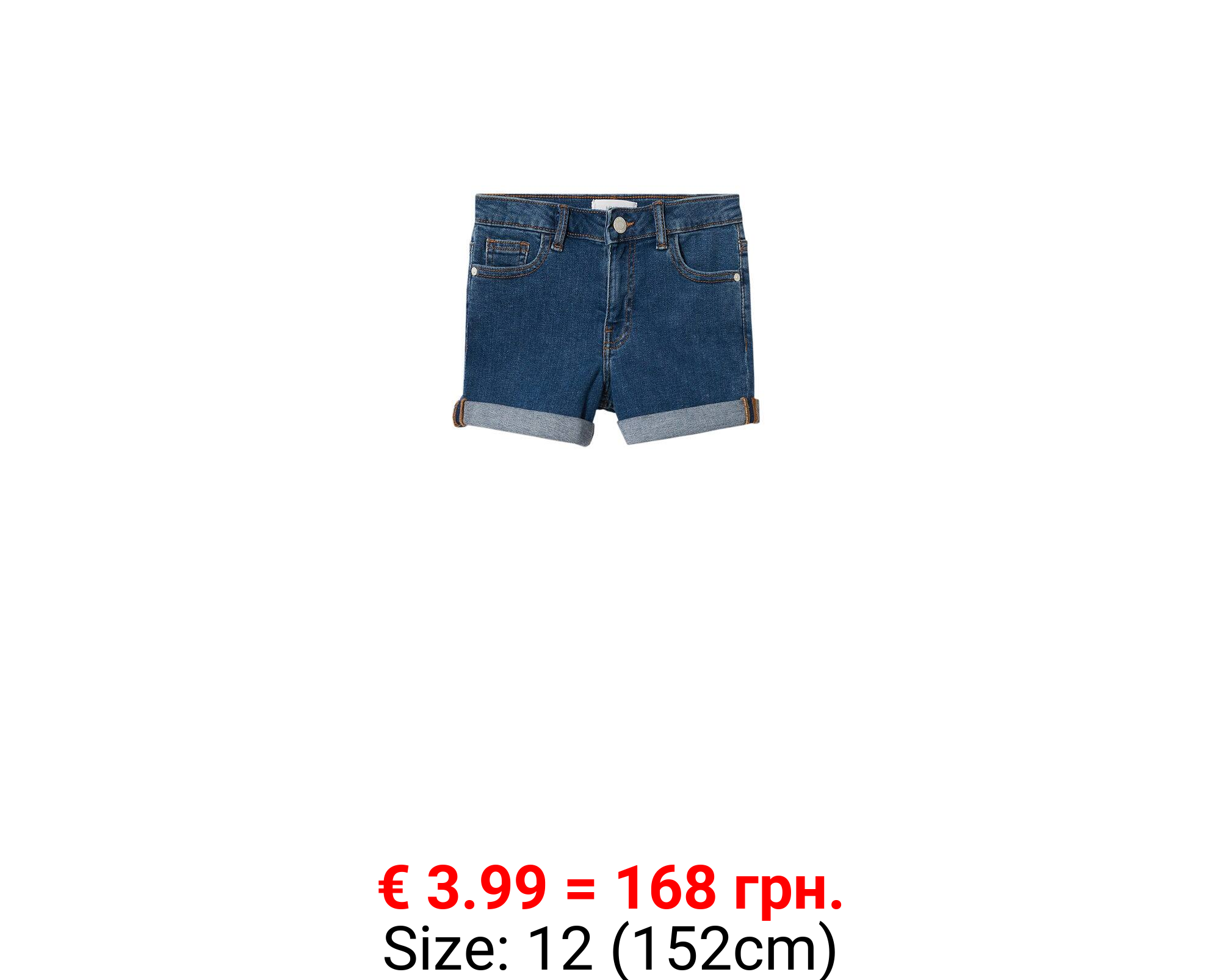 Short denim bajo vuelto
