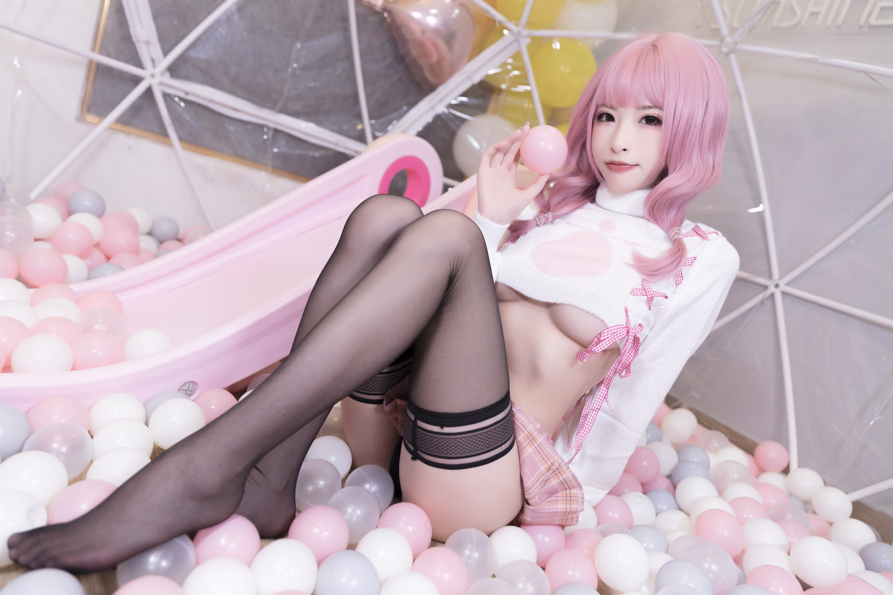 Cosplay 清水由乃 粉色南半球 32