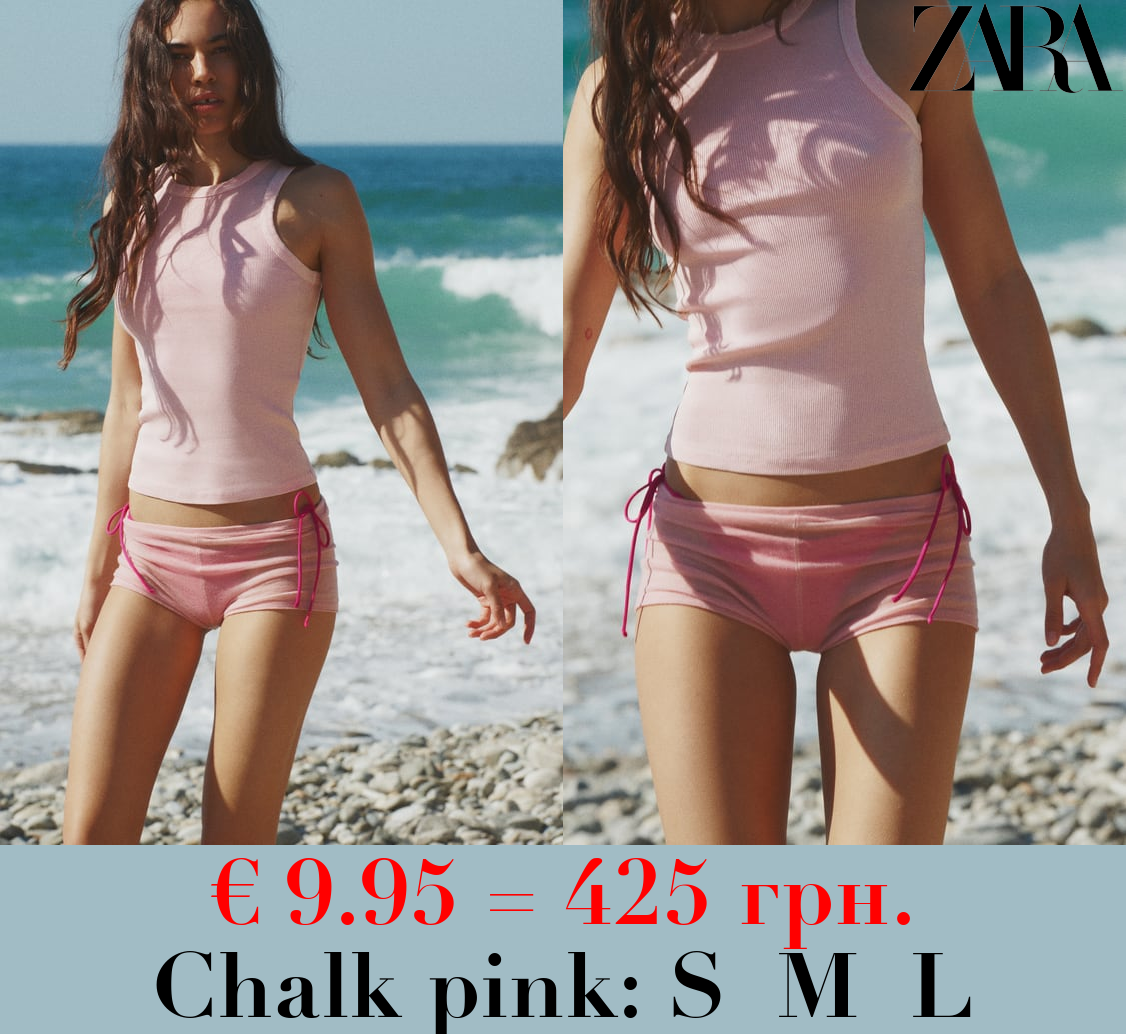 FADED-EFFECT RIB T-SHIRT