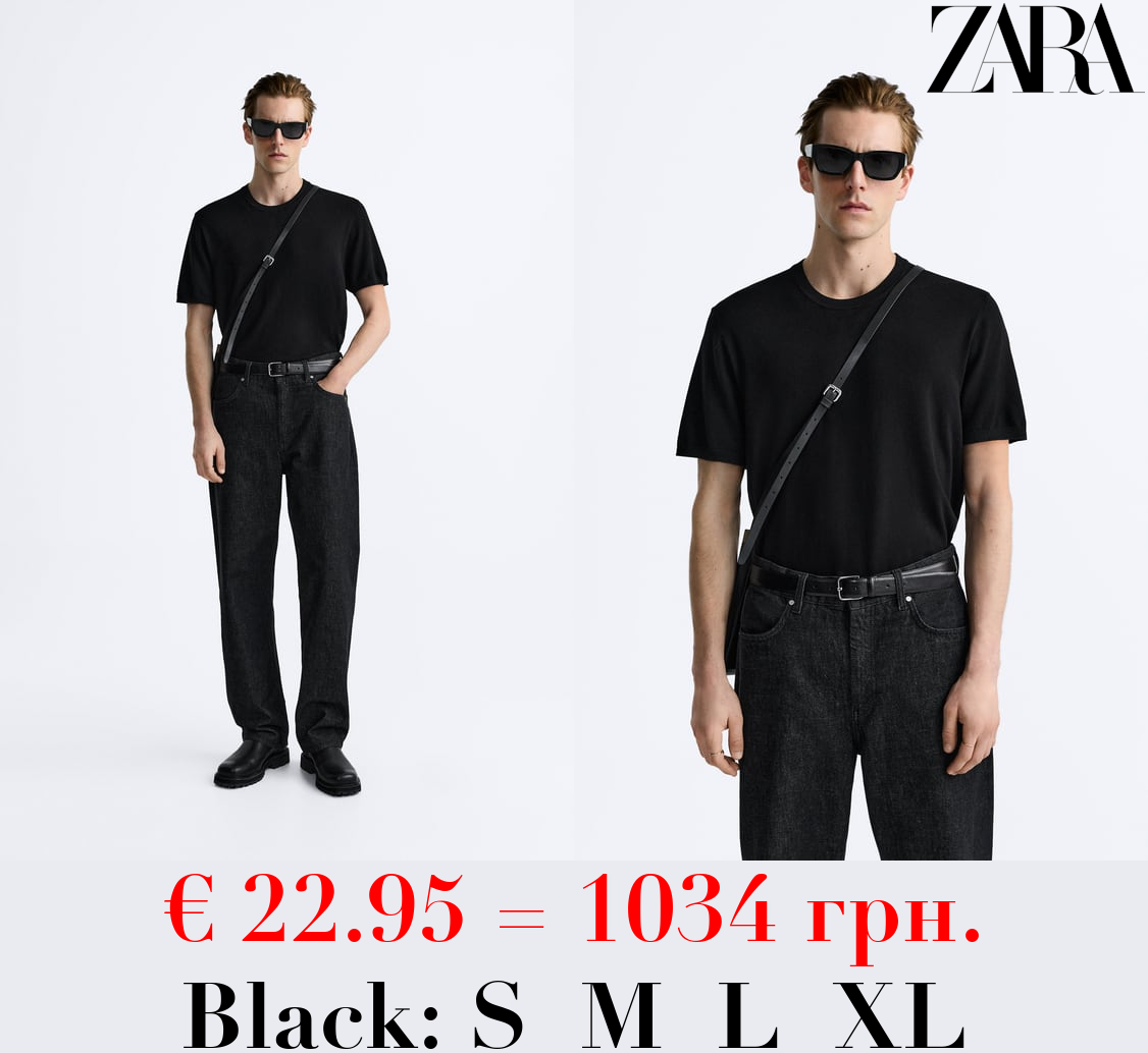 VISCOSE BLEND KNIT T-SHIRT