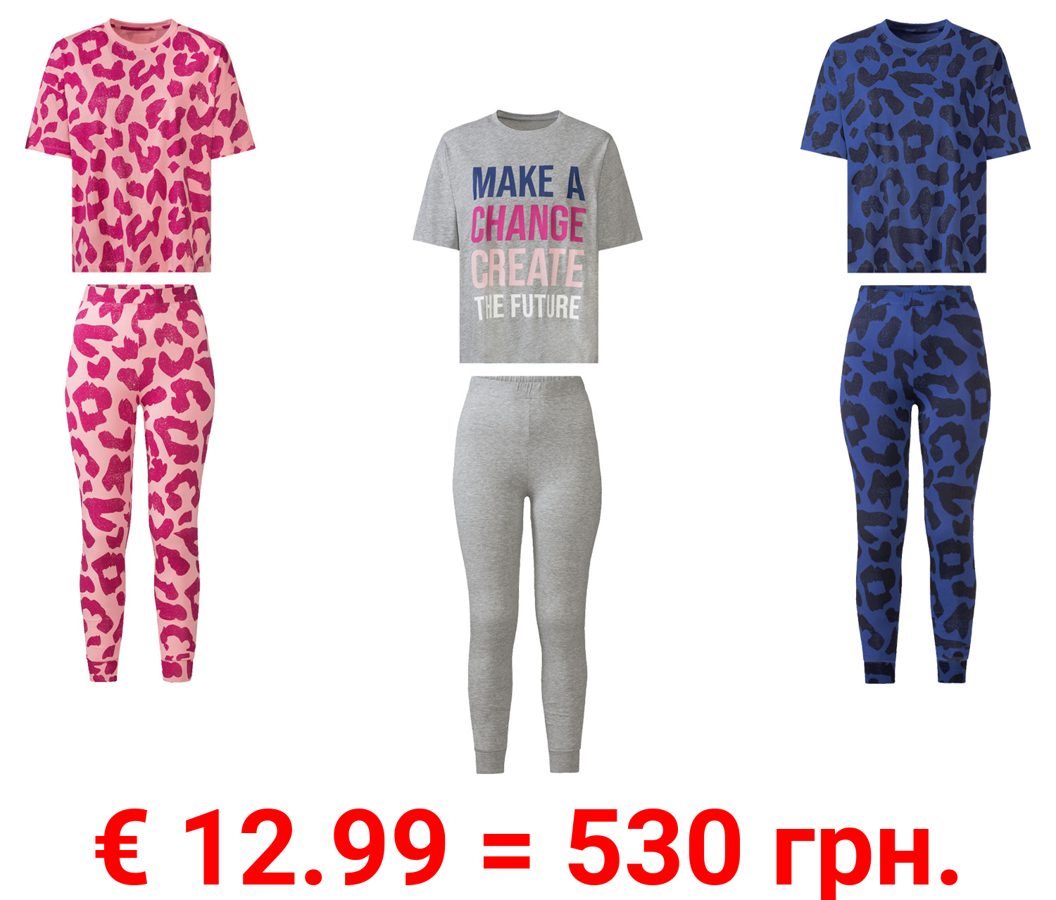 esmara Damen Pyjama mit hohem Baumwollanteil