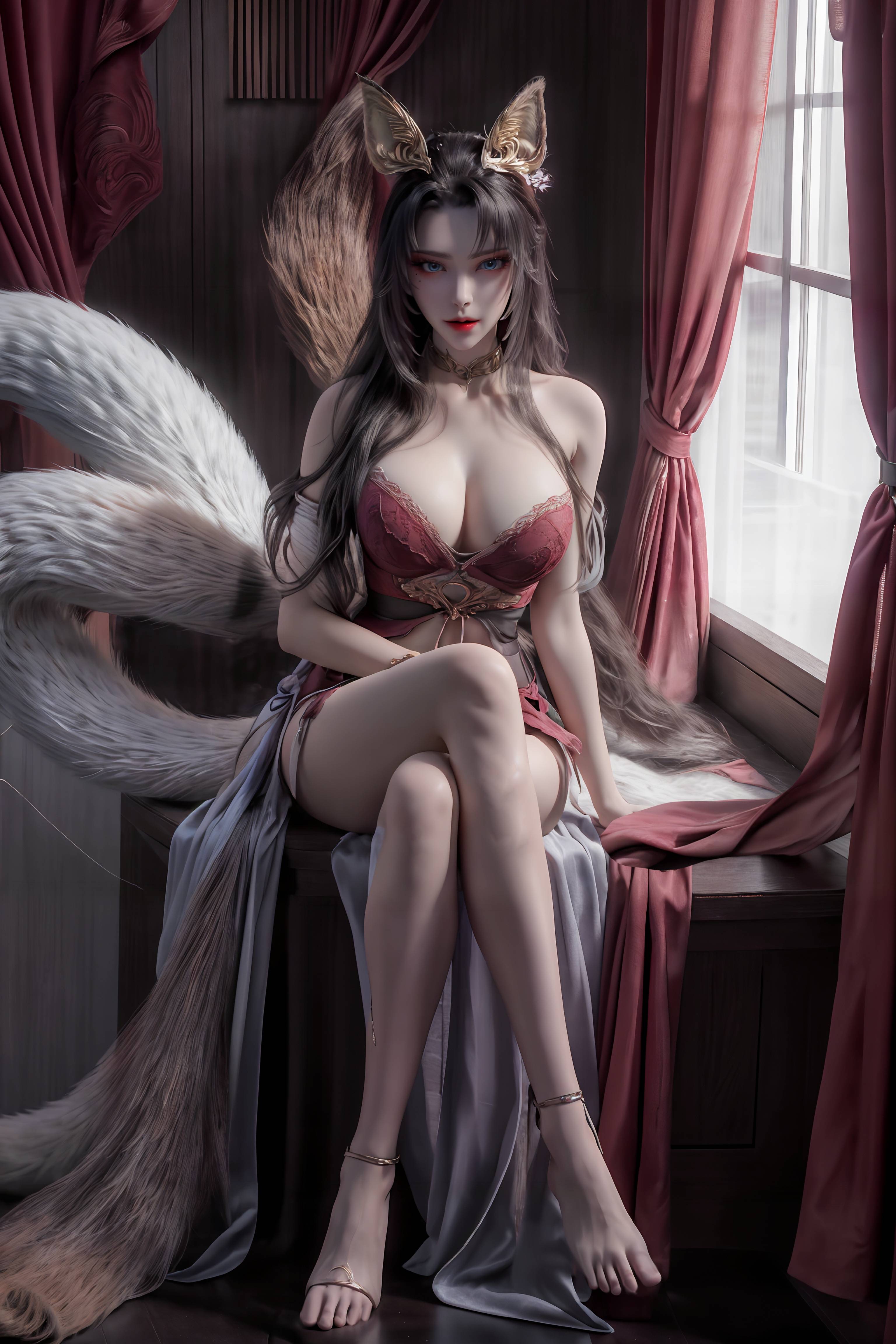 图片[3]-完美世界-天狐仙子 逼真狐尾-六色网