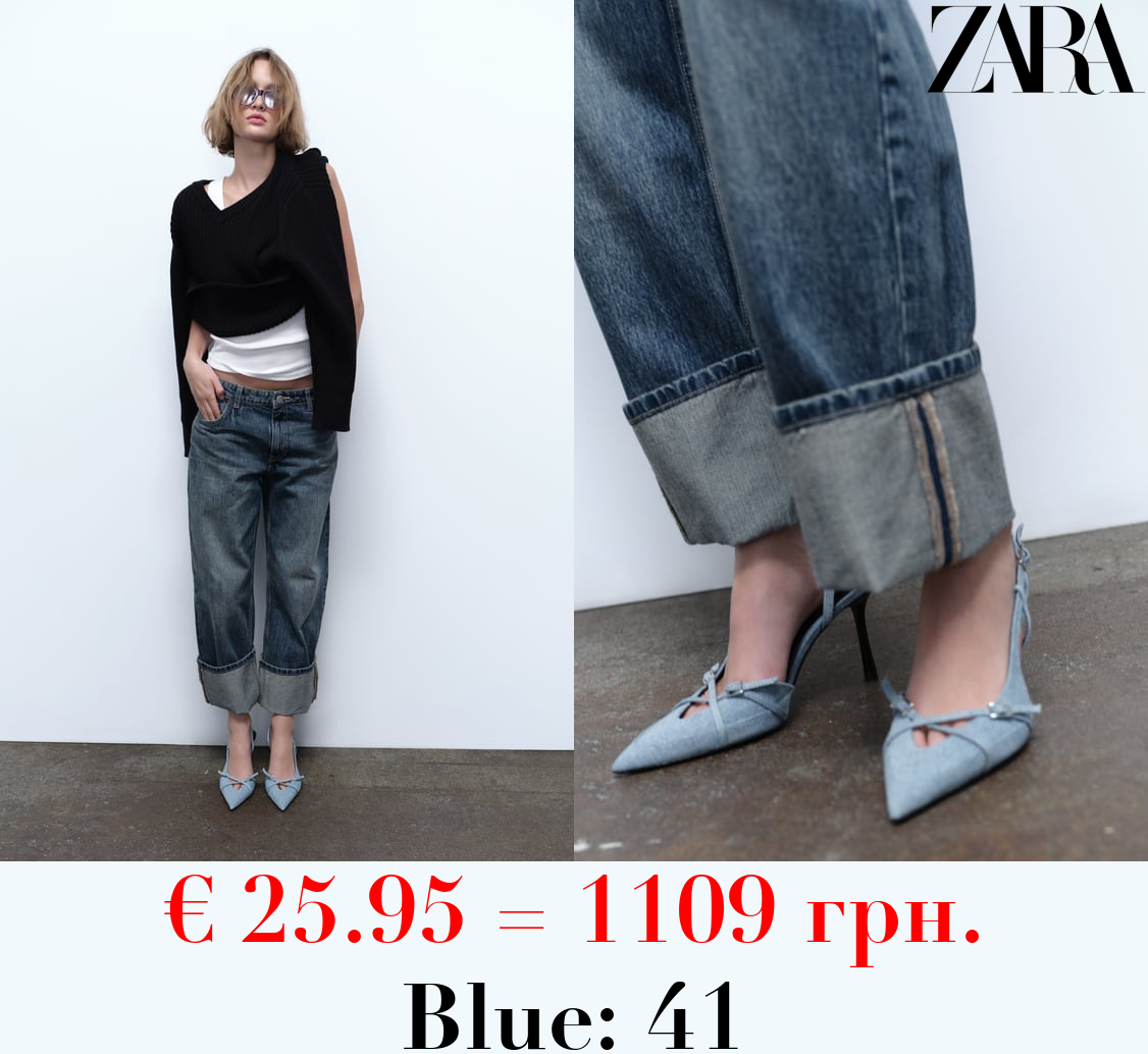 DENIM HIGH-HEEL SHOES