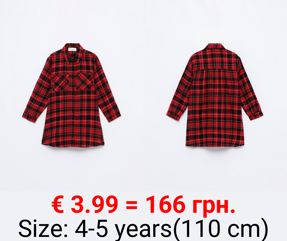 Checked shirt dress