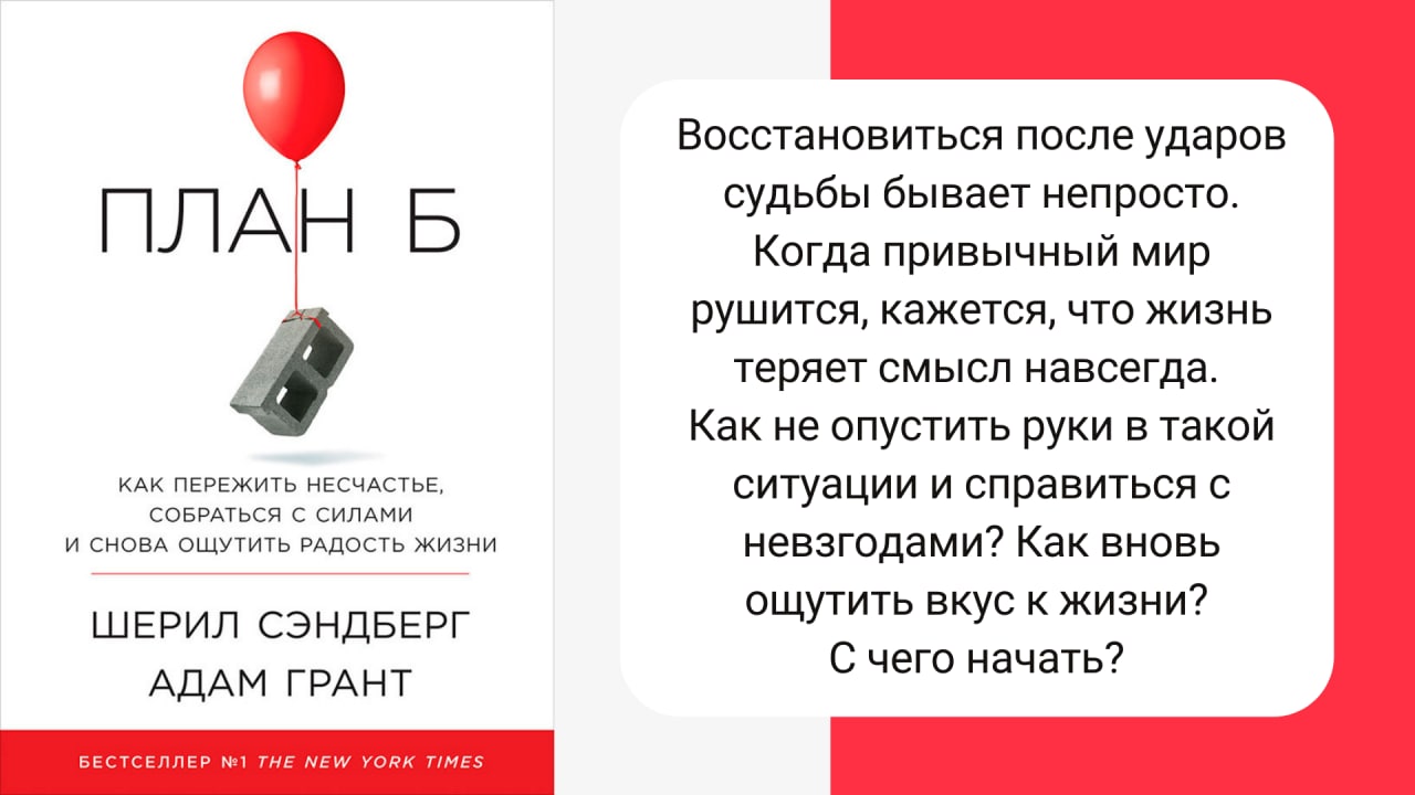 План б как пережить несчастье собраться с силами и снова ощутить радость жизни