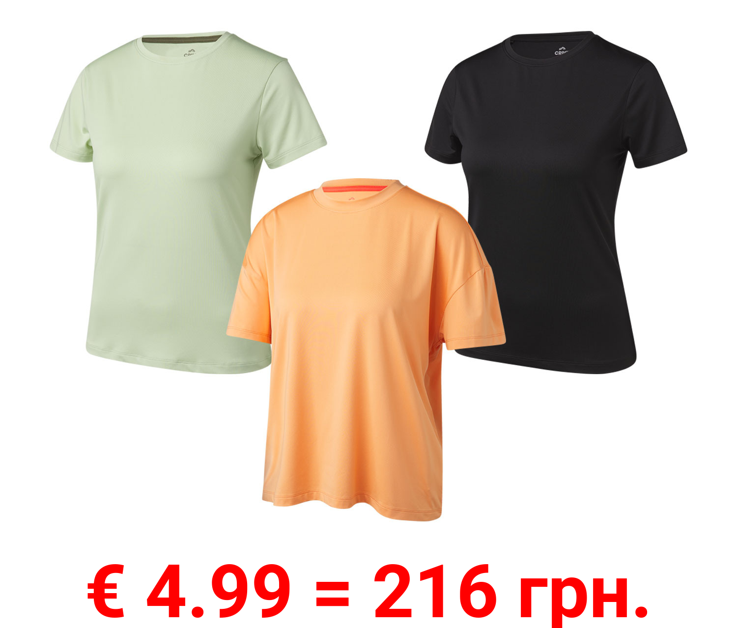 CRIVIT Damen Funktionsshirt, schnelltrocknend und feuchtigkeitsableitend