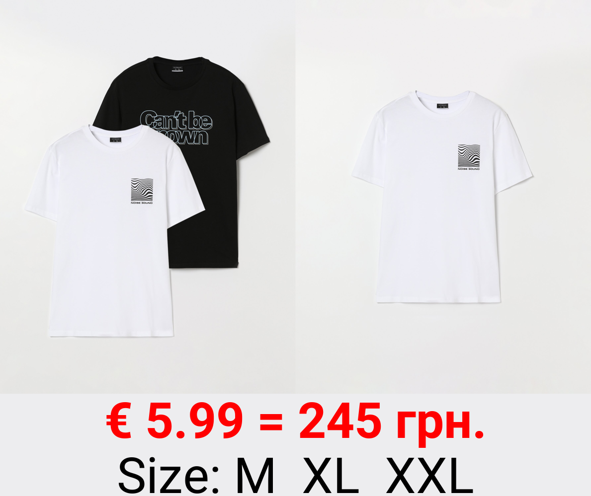 Pack of 2 printed T-shirts