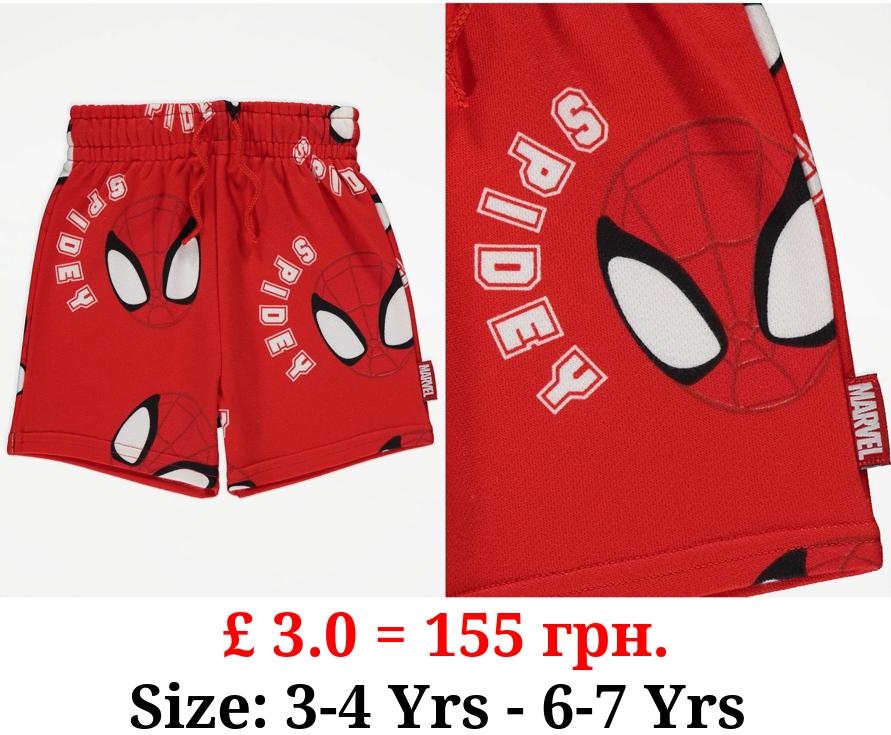 Marvel Spider-Man Red Jersey Shorts