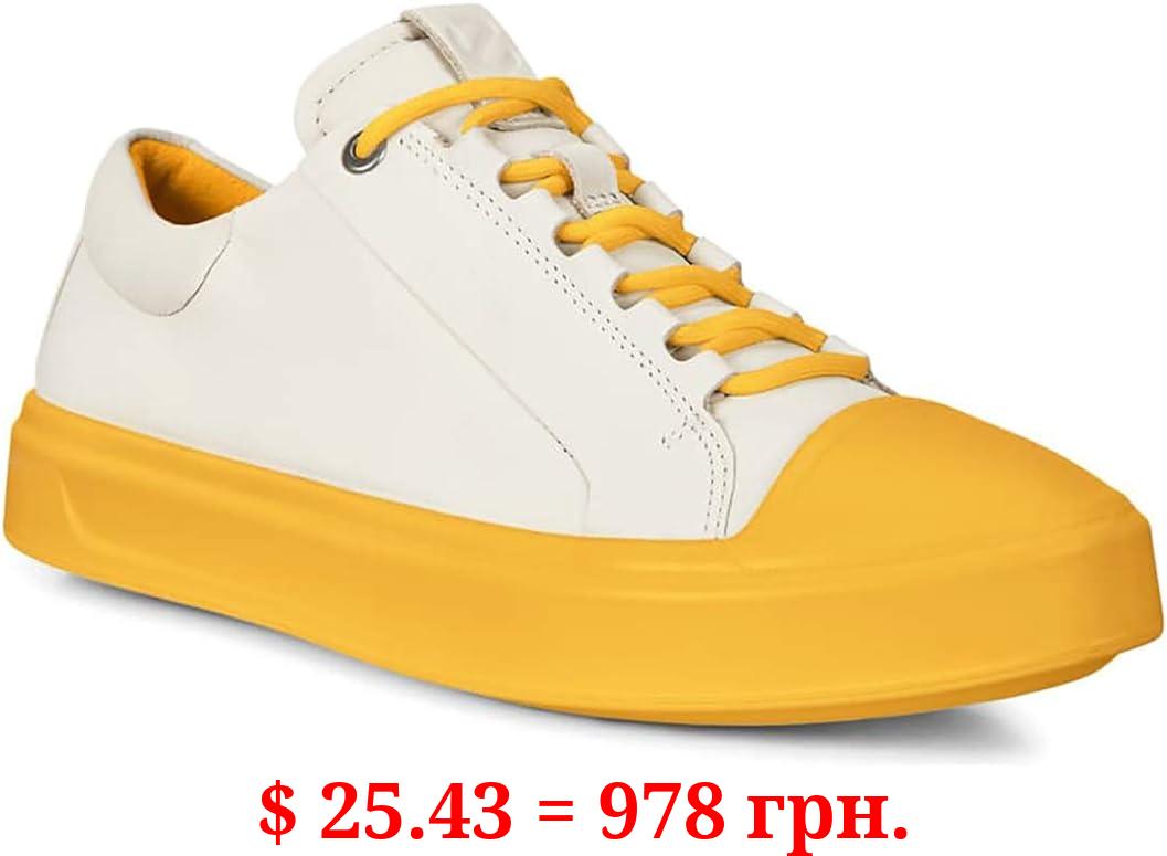ECCO Flexure T-Cap Shadow Casual Women's Comfortable Fashion Sneaker White Marigold 9-9.5 M