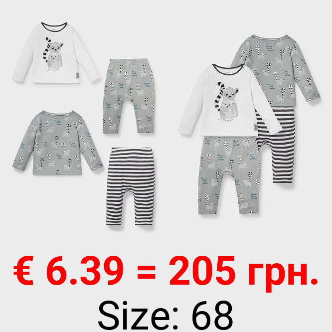 Multipack 2er - Baby-Pyjama - Bio-Baumwolle