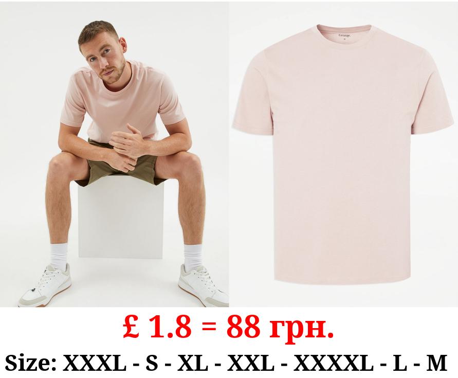 Light Pink Crew Neck T-Shirt