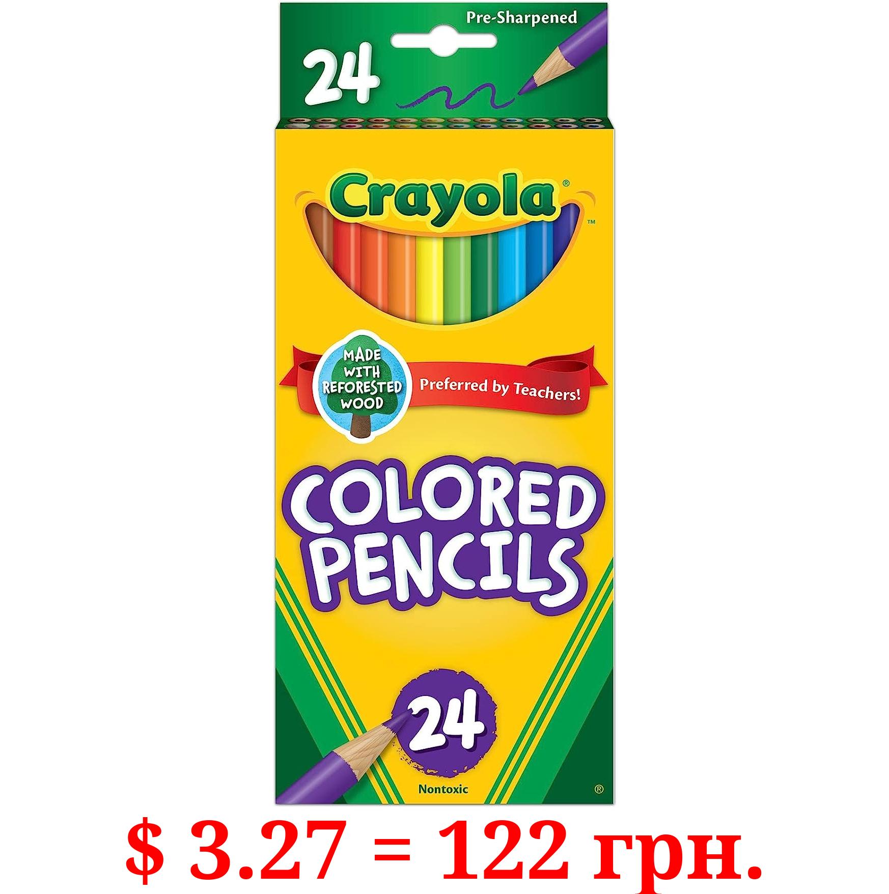 Crayola Colored Pencils, Coloring Supplies, 24 Count (Pack of 1)