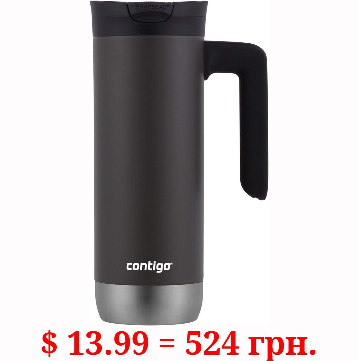 Contigo Superior 2.0 Stainless Steel Travel Mug with Handle and Leak-Proof Lid, Double-Wall Insulation Keeps Drinks Hot up to 7 Hours or Cold up to 18 Hours, 20oz Sake