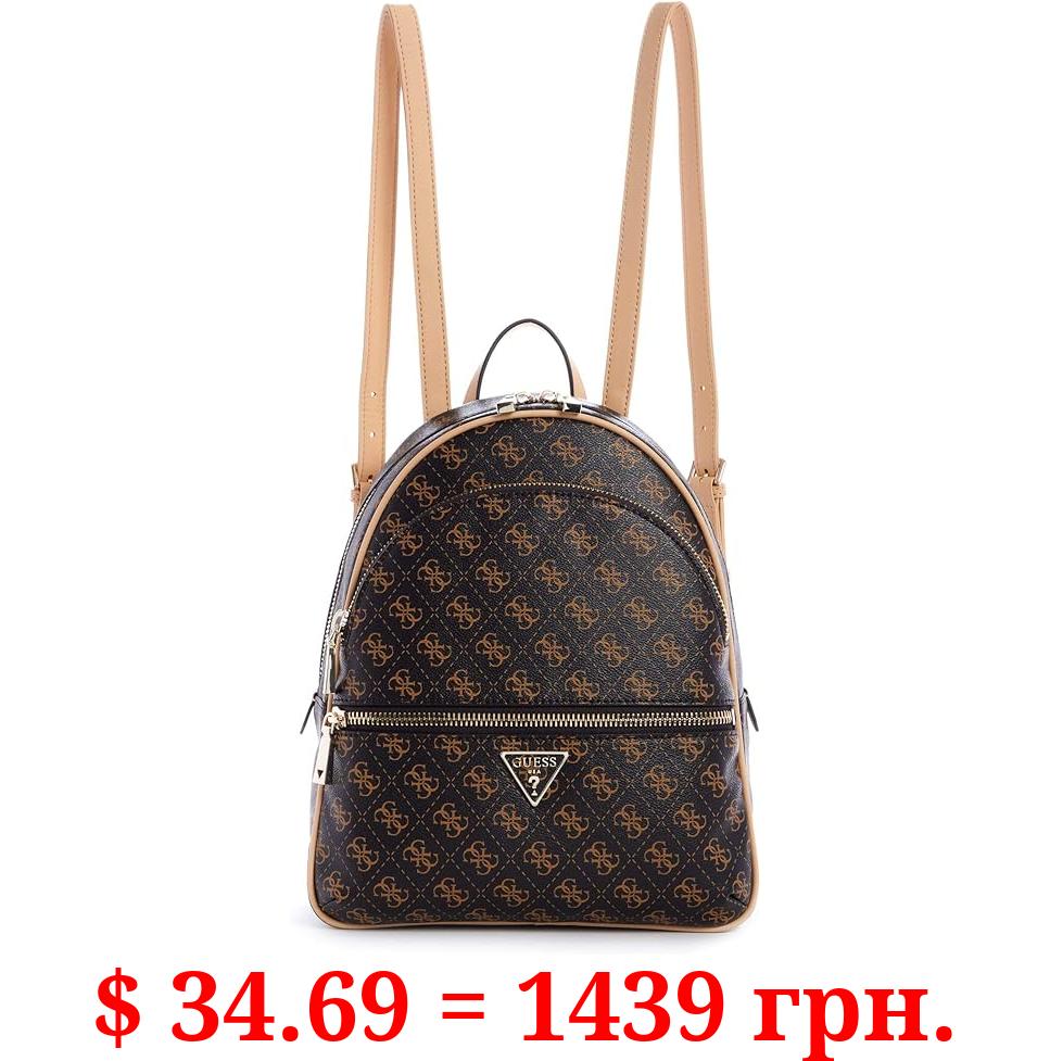 GUESS Women's Manhattan Large Backpack, Brown, One Size