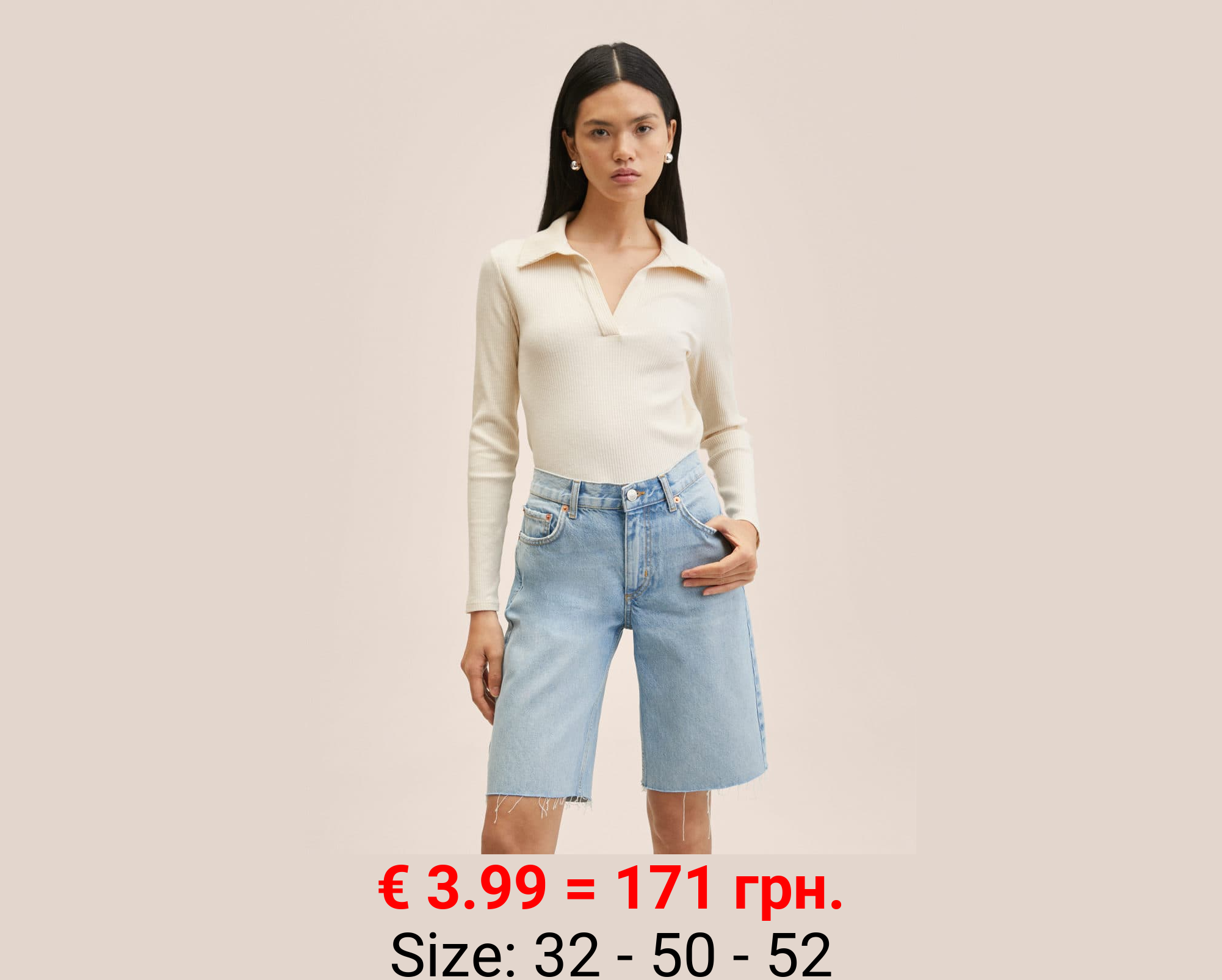 Bermudas vaqueras bajo deshilachado