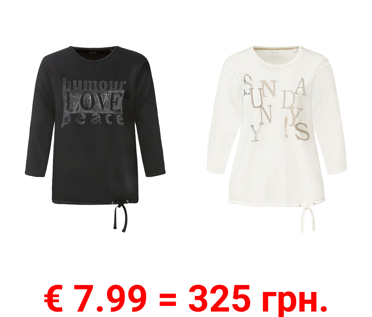 esmara Damen Shirt mit 3/4-Ärmeln
