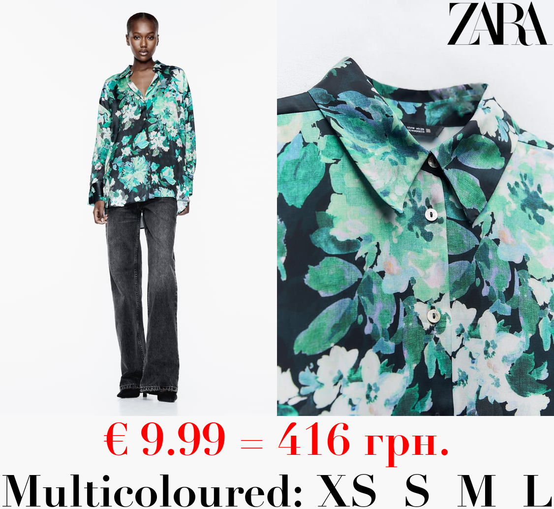 OVERSIZED FLORAL PRINT SHIRT