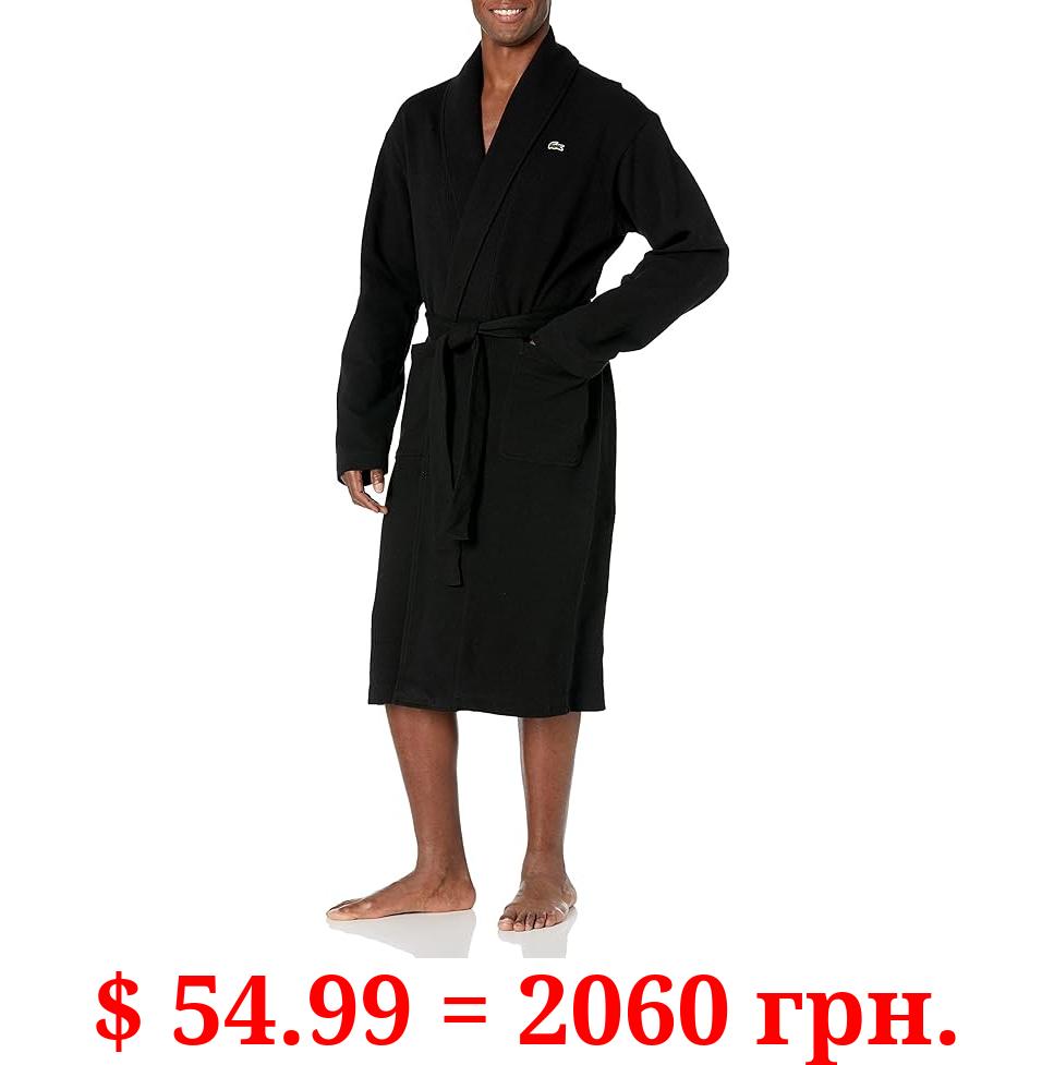 Lacoste Men's Long Sleeve Solid Robe