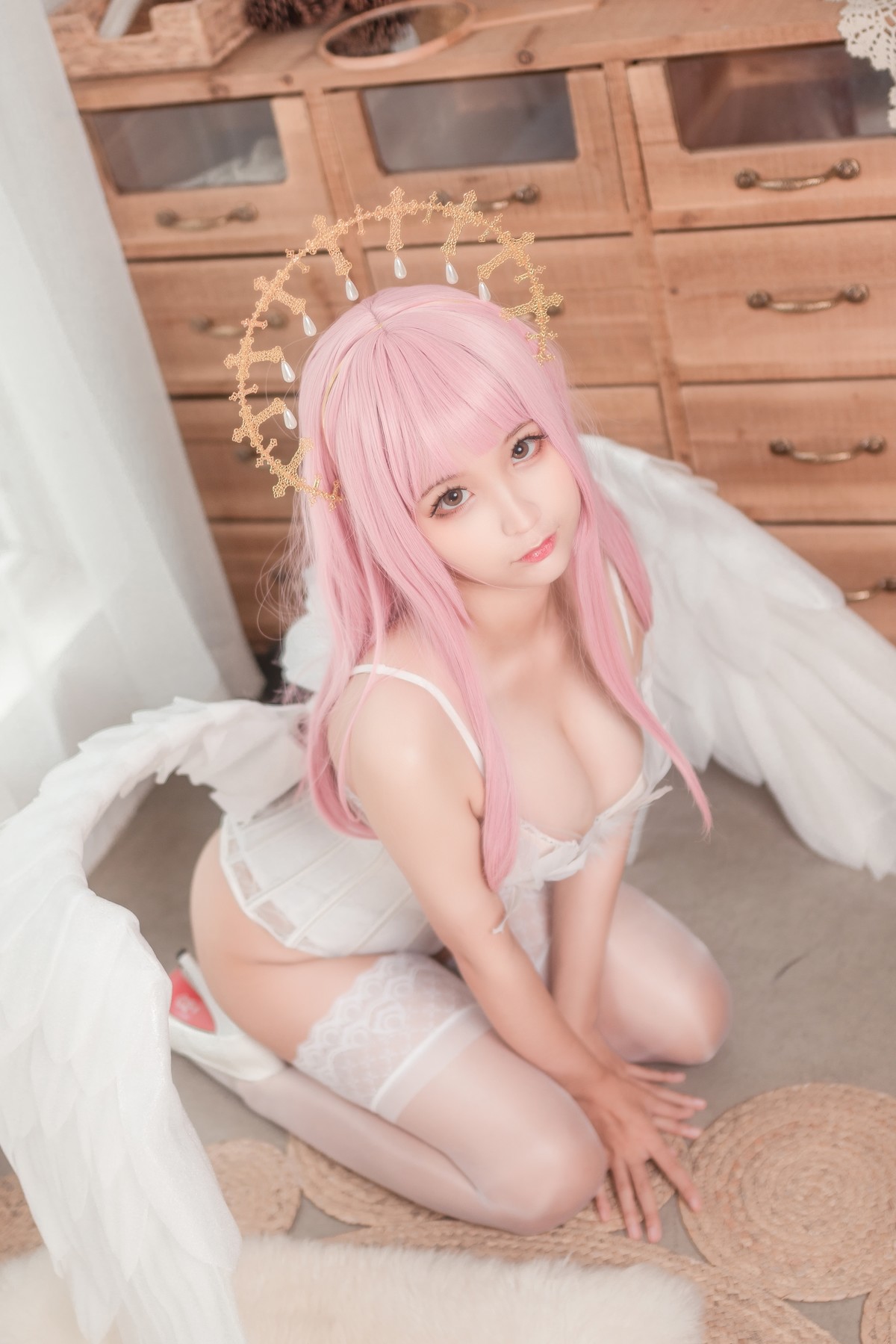Cosplay 蠢沫沫 Chunmomo 沫沫真爱版 天使本-光天使 8