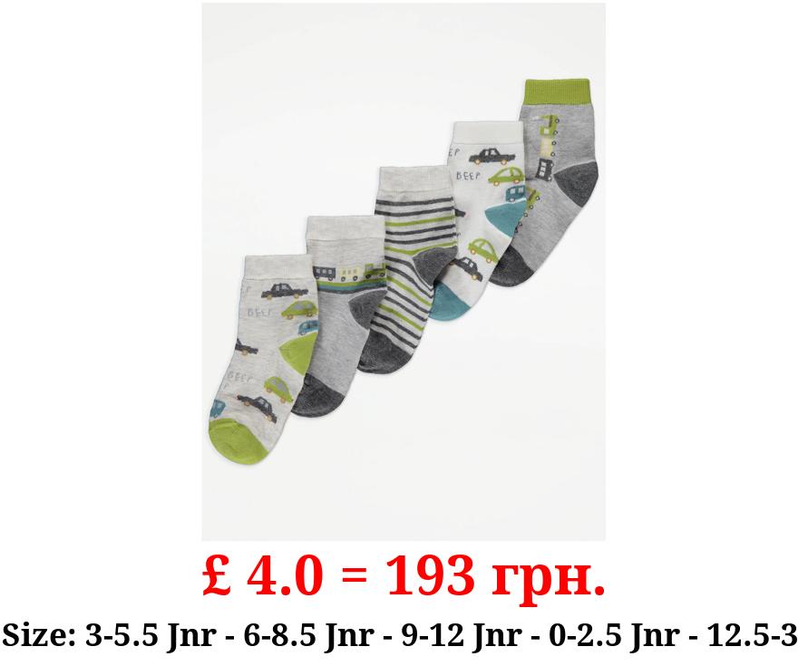 Transport Cotton Rich Ankle Socks 5 Pack