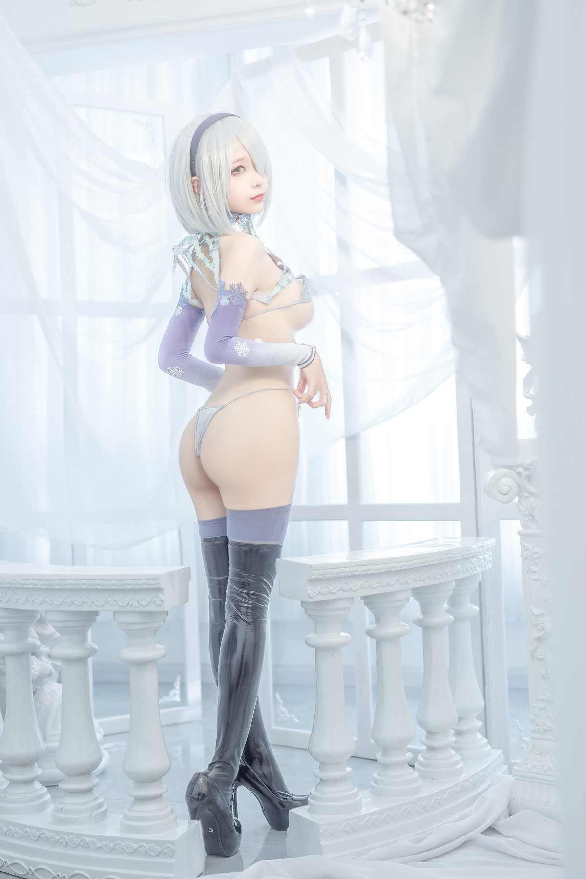 蠢沫沫 Cosplay 2b 冰雪 ice and snow 12