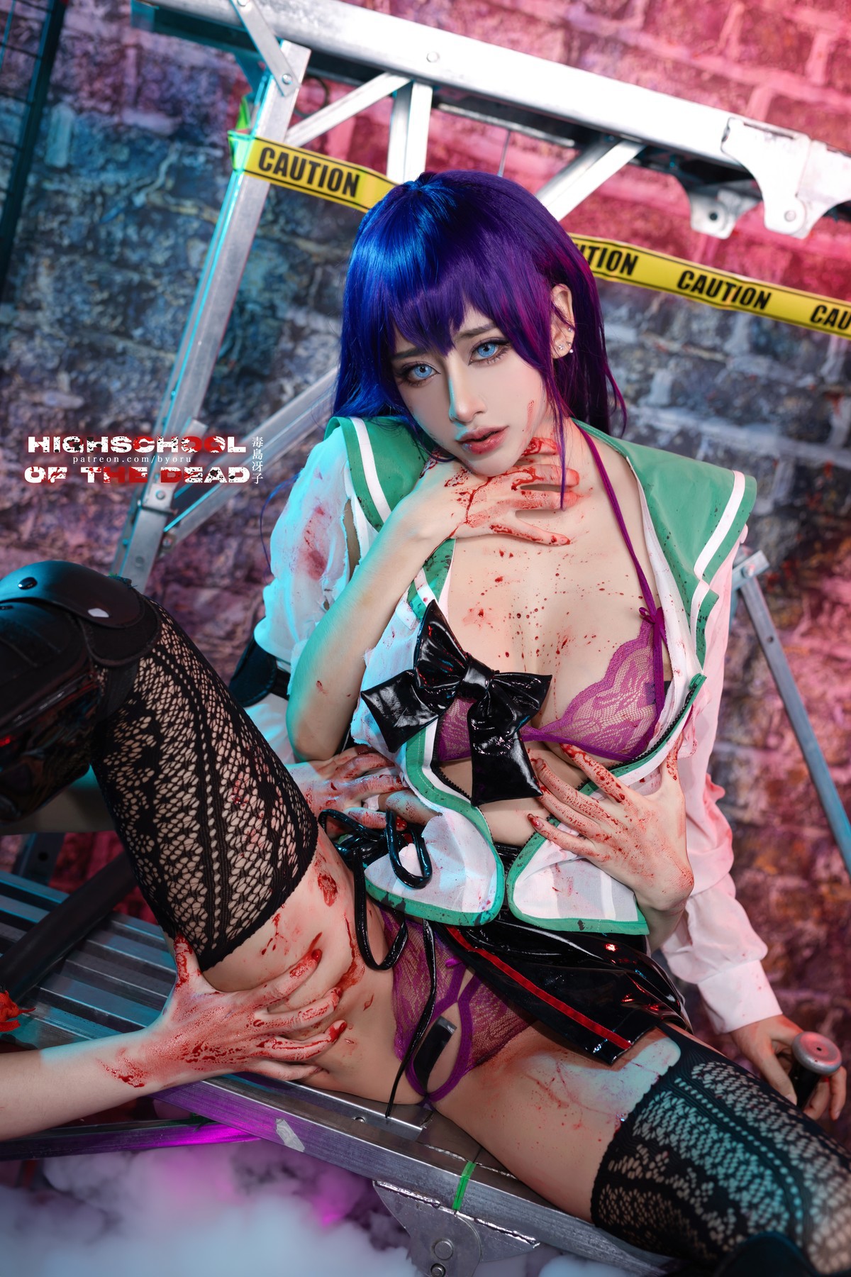 Cosplay 日本性感萝莉Byoru Saeko Busujima 22