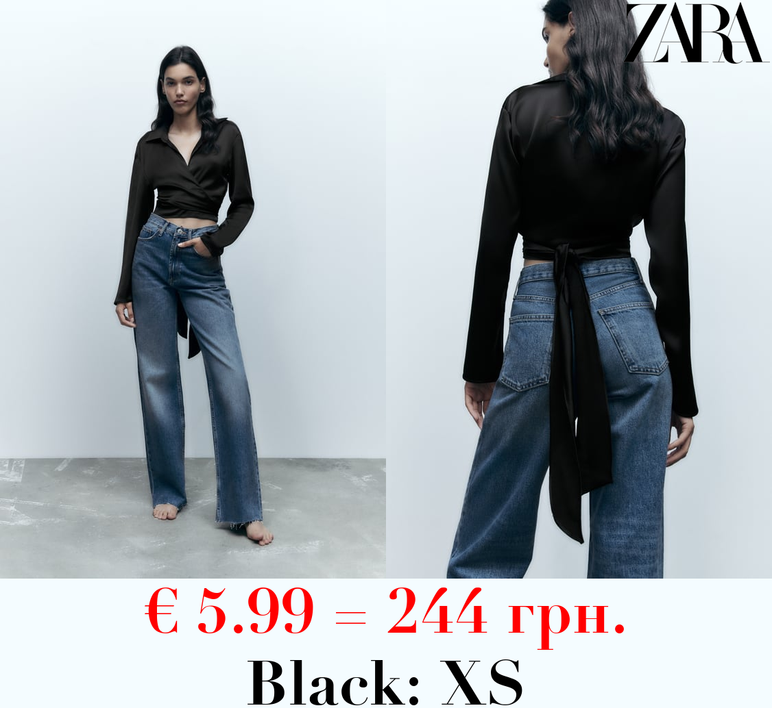 SATIN SHIRT WITH BOW