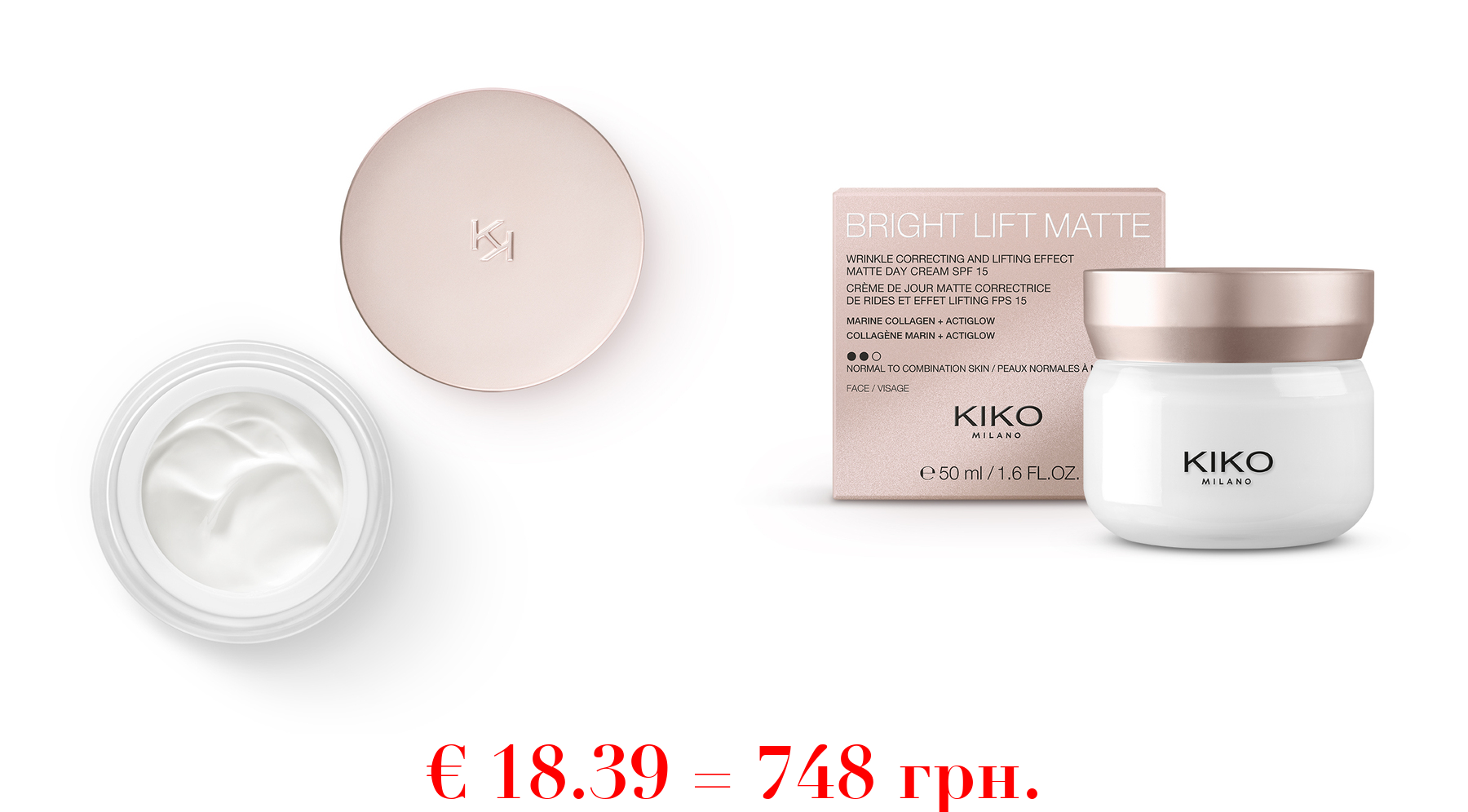 new bright lift matteMattierende Tagescreme mit Lifting-Effekt und Meereskollagen - LSF 15