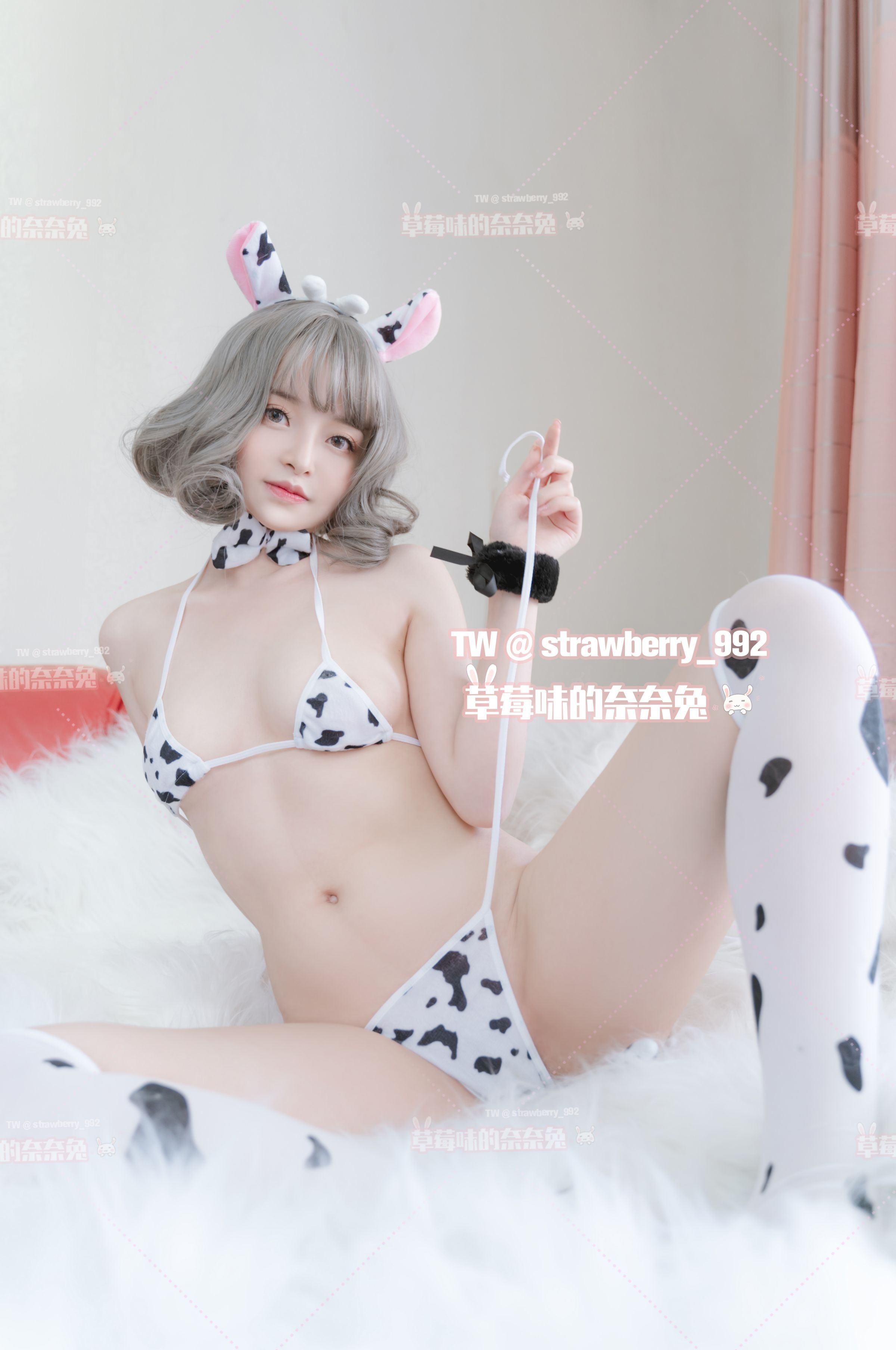 草莓味的奈奈兔 - 奶牛 [34P+3V] 9