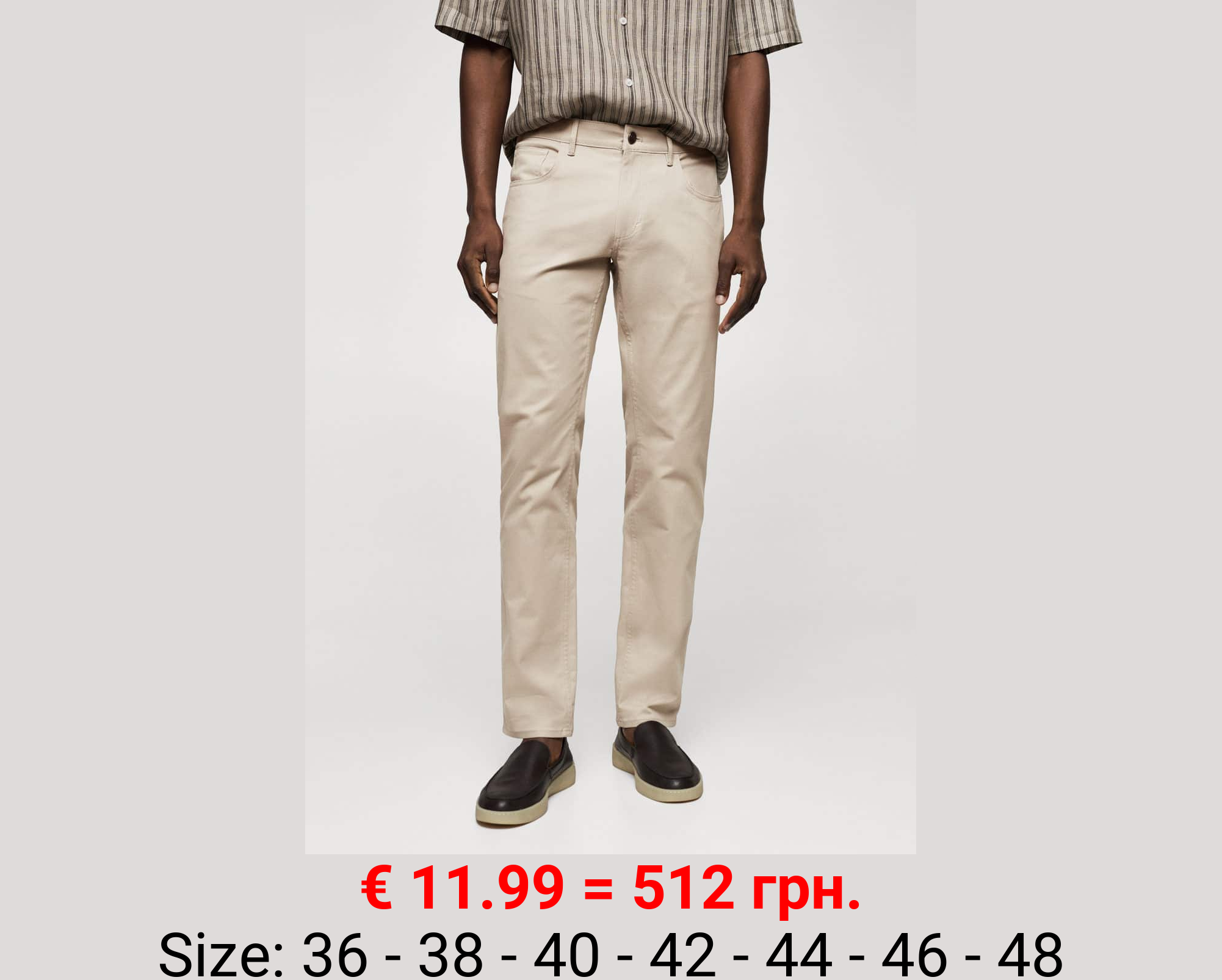 Pantalón tejanero slim fit sarga