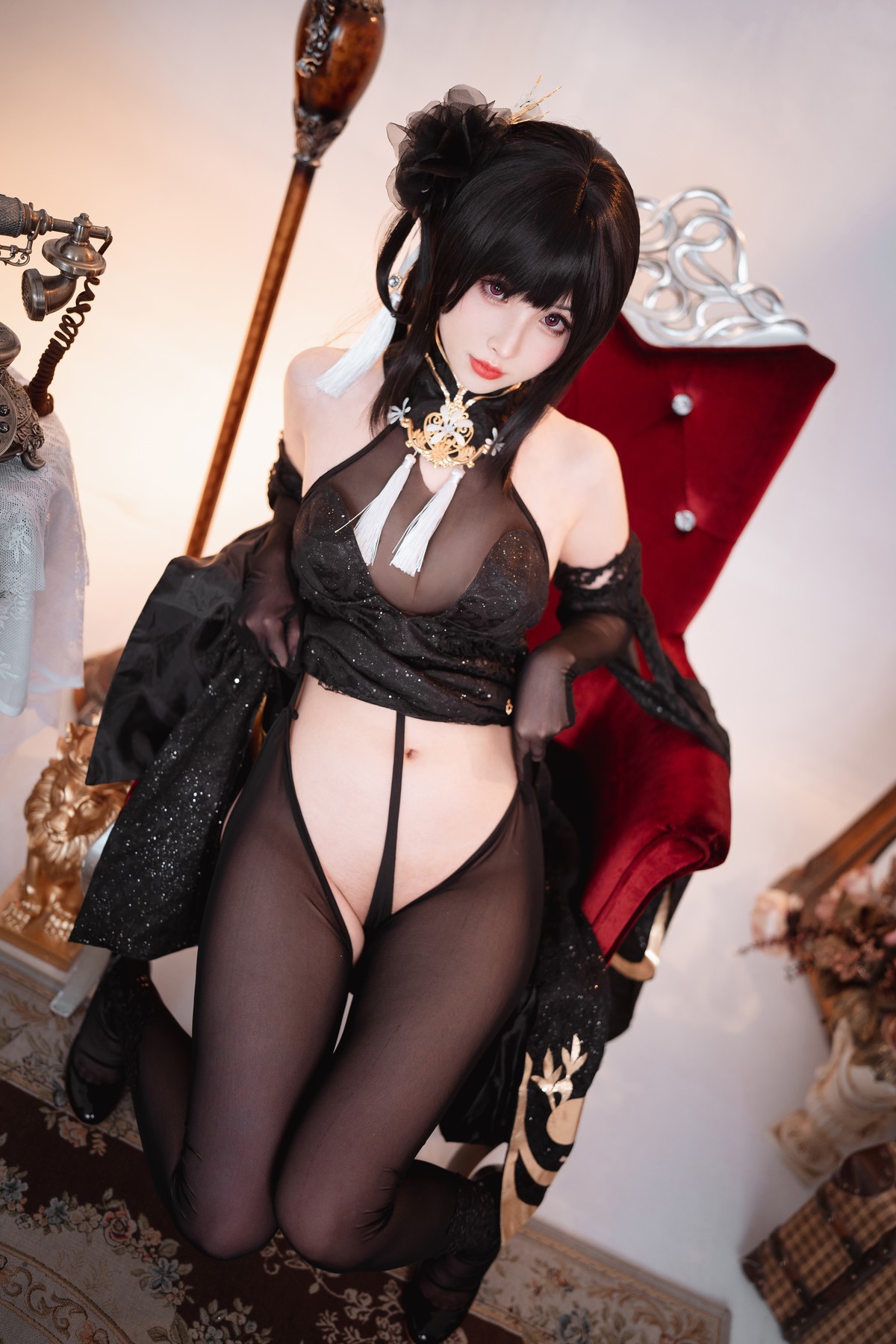 Rioko凉凉子 Cosplay 黑白镇海双人 3