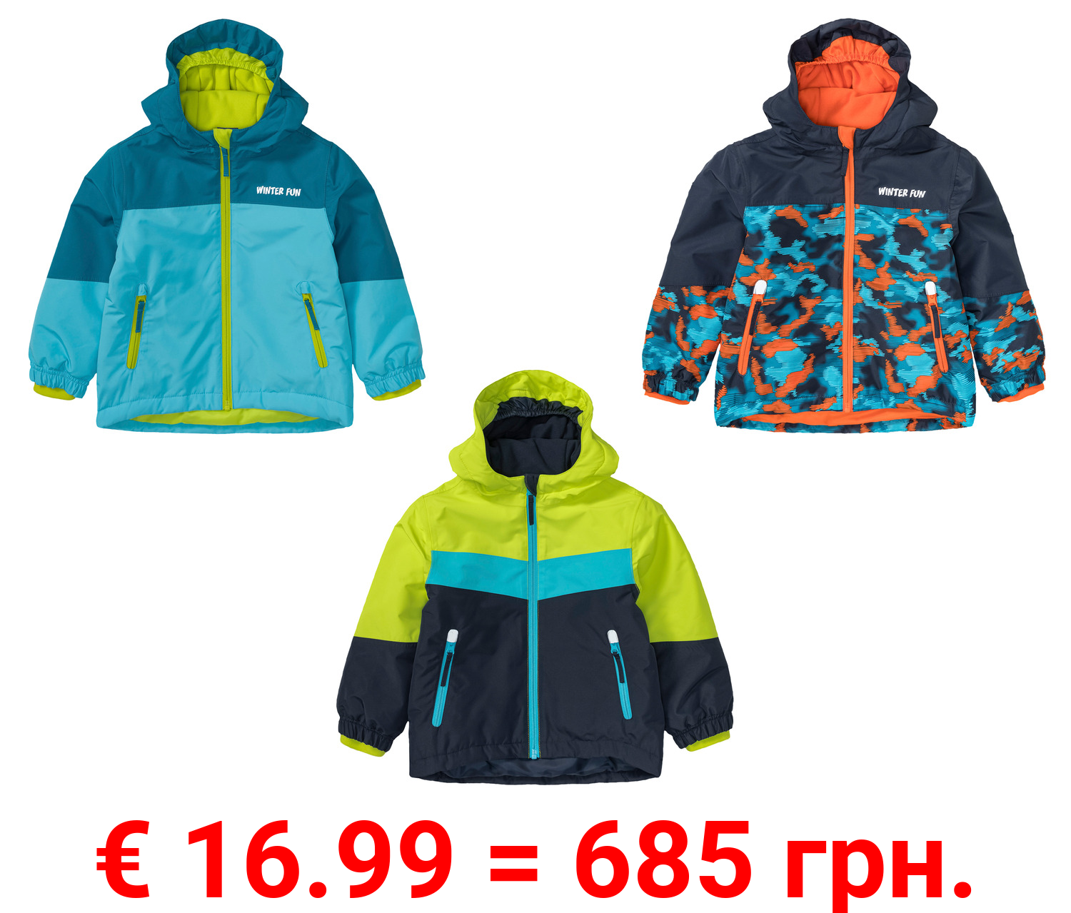 lupilu® Kleinkinder Schneejacke, wasserabweisendes Obermaterial