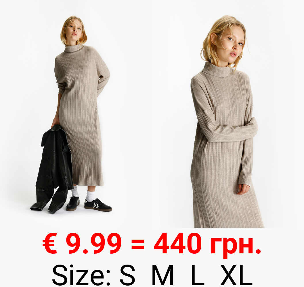 High neck midi dress