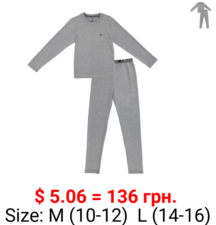 HEAD, Boys Thermal Underwear, 2 Piece Base Layer Set Sizes 6 - 18